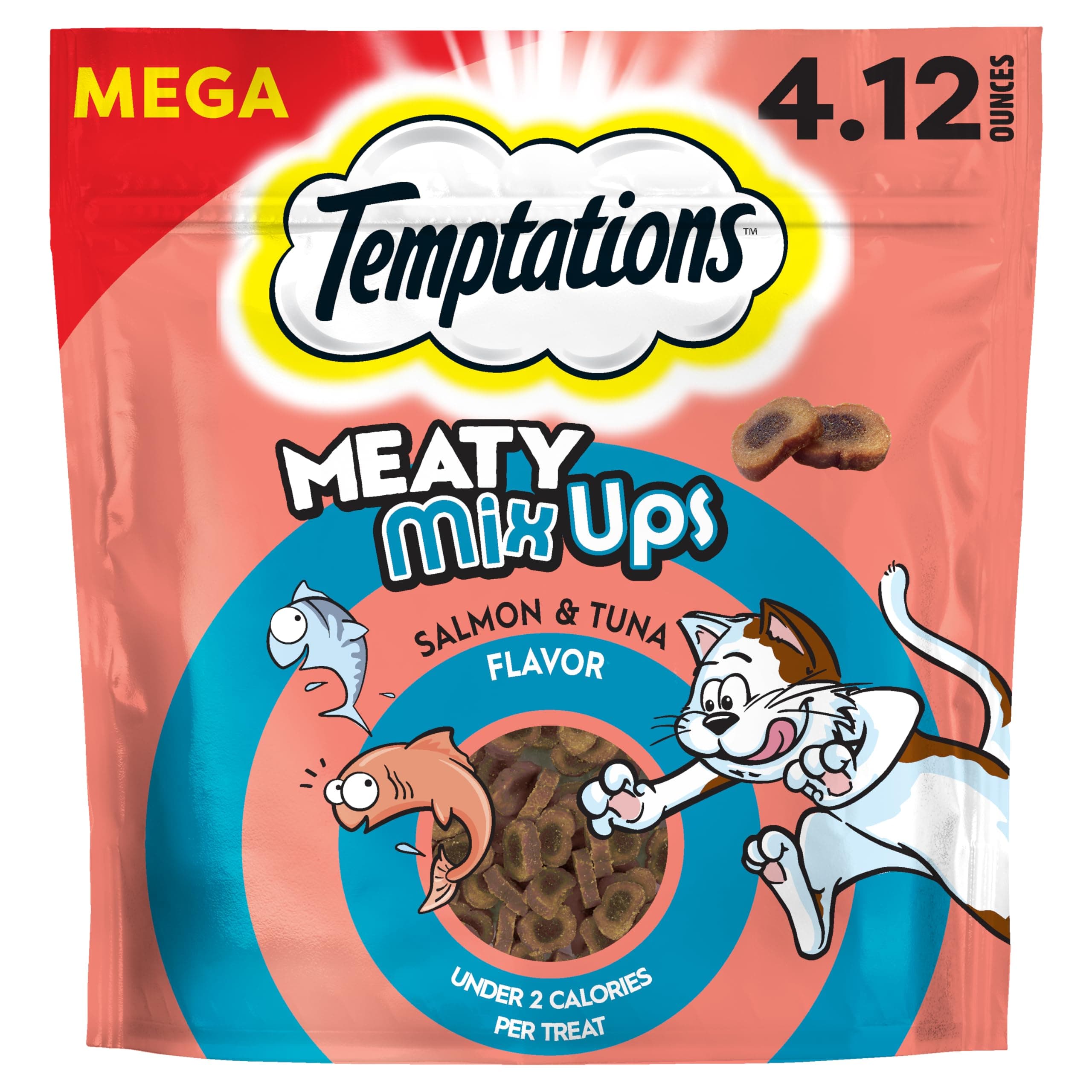 Meaty MixUps Cat Treats with Salmon & Tuna, 4.12 oz. Pouch