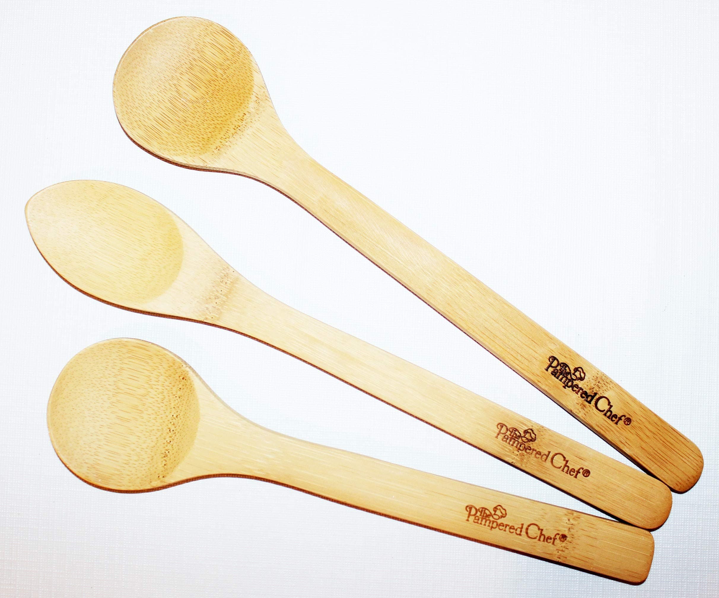 Pampered Chef#1674 BAMBOO SPOON SET - NO LONGER SELLING ONLINE