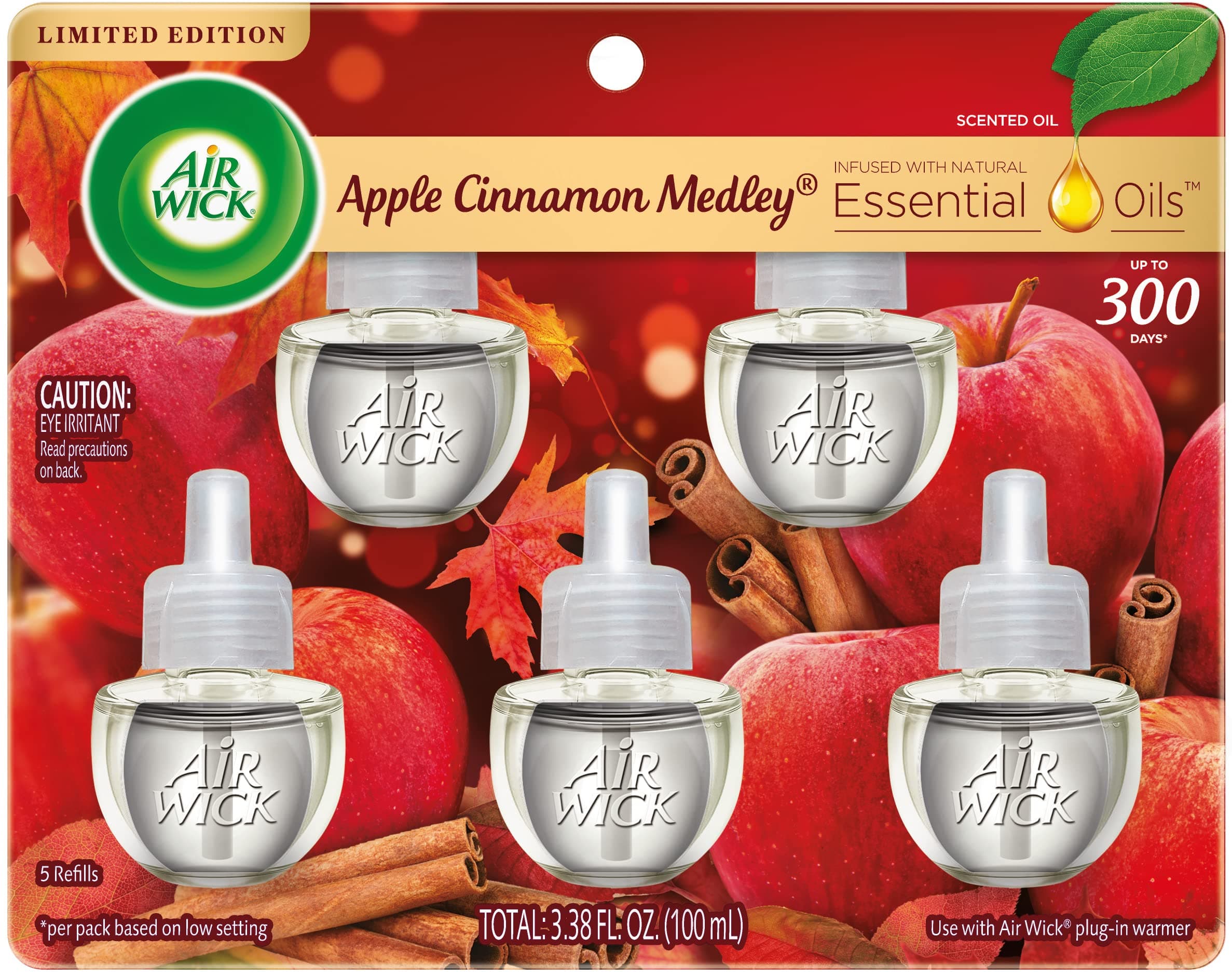 Goody Cla Plugin Scented Oil 5 Refills, Apple Cinnamon Medley, (0.67oz, Pack of 5)