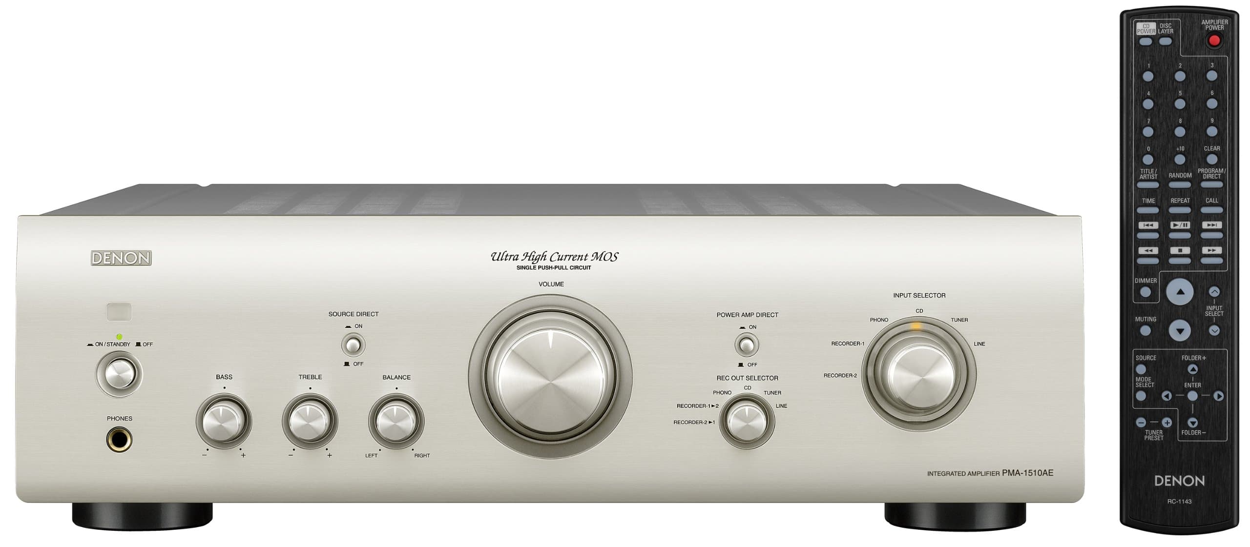 Denon PMA 1510 AE Stereo Full Amplifier 280 Watt Premium Silver