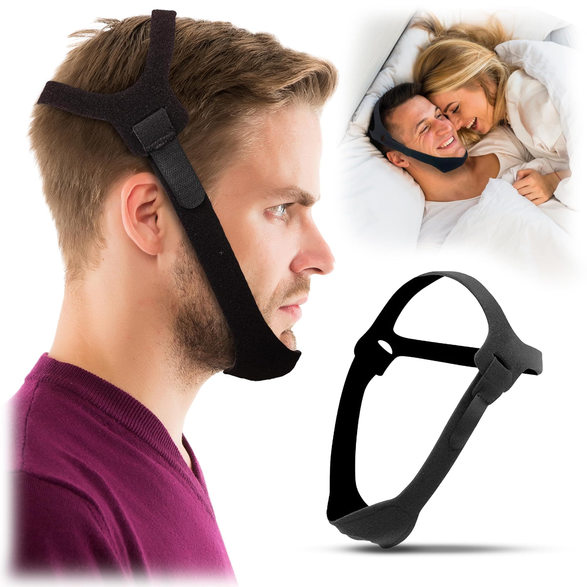 Anti Snoring Chin Strap for Men and Women CPAP Users - Effective Snore Solution for Excessive Snoring