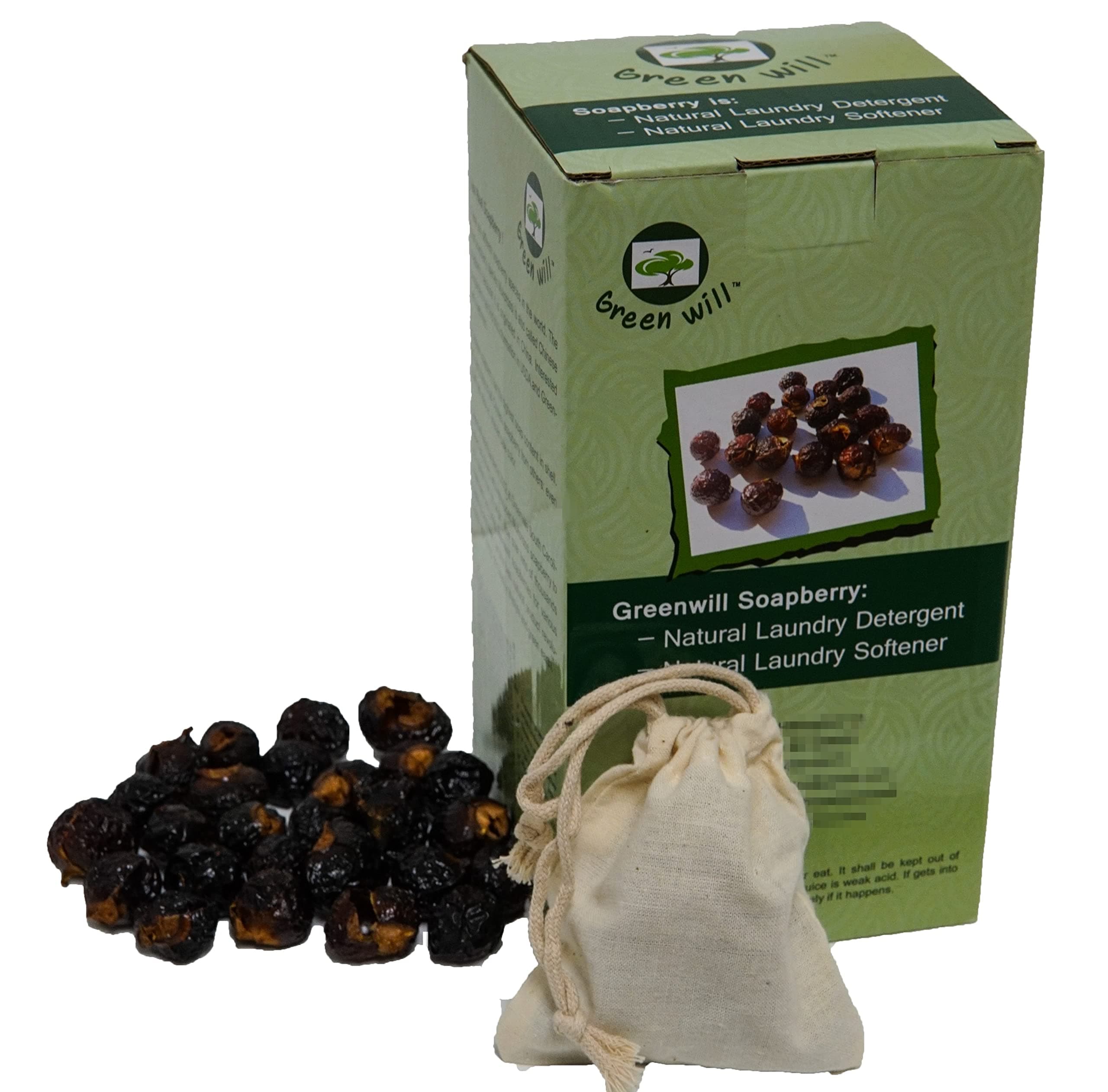 1.5 Pounds Organic De-seeded Soapberry/Soap Nut with Wash Bag