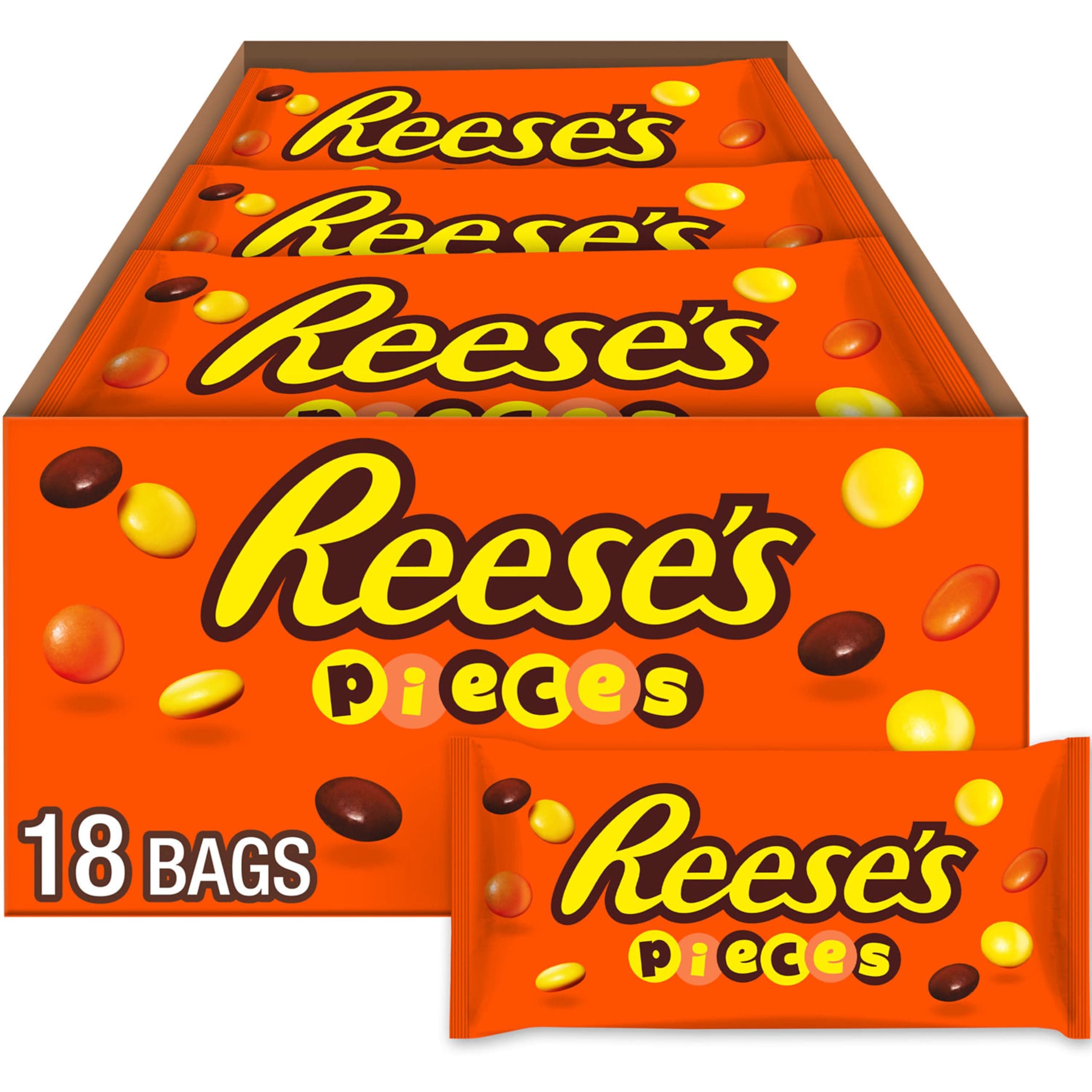 Pieces Peanut Butter Candy, 1.5 Ounce (Pack of 18)