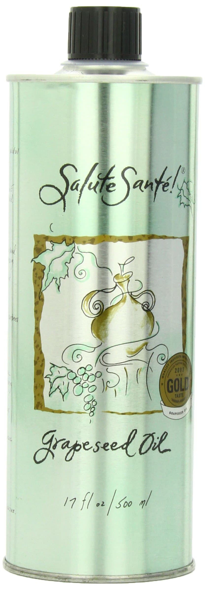 Salutesant Grapeseed Oil, 17-Ounce Can (Pack of 3)