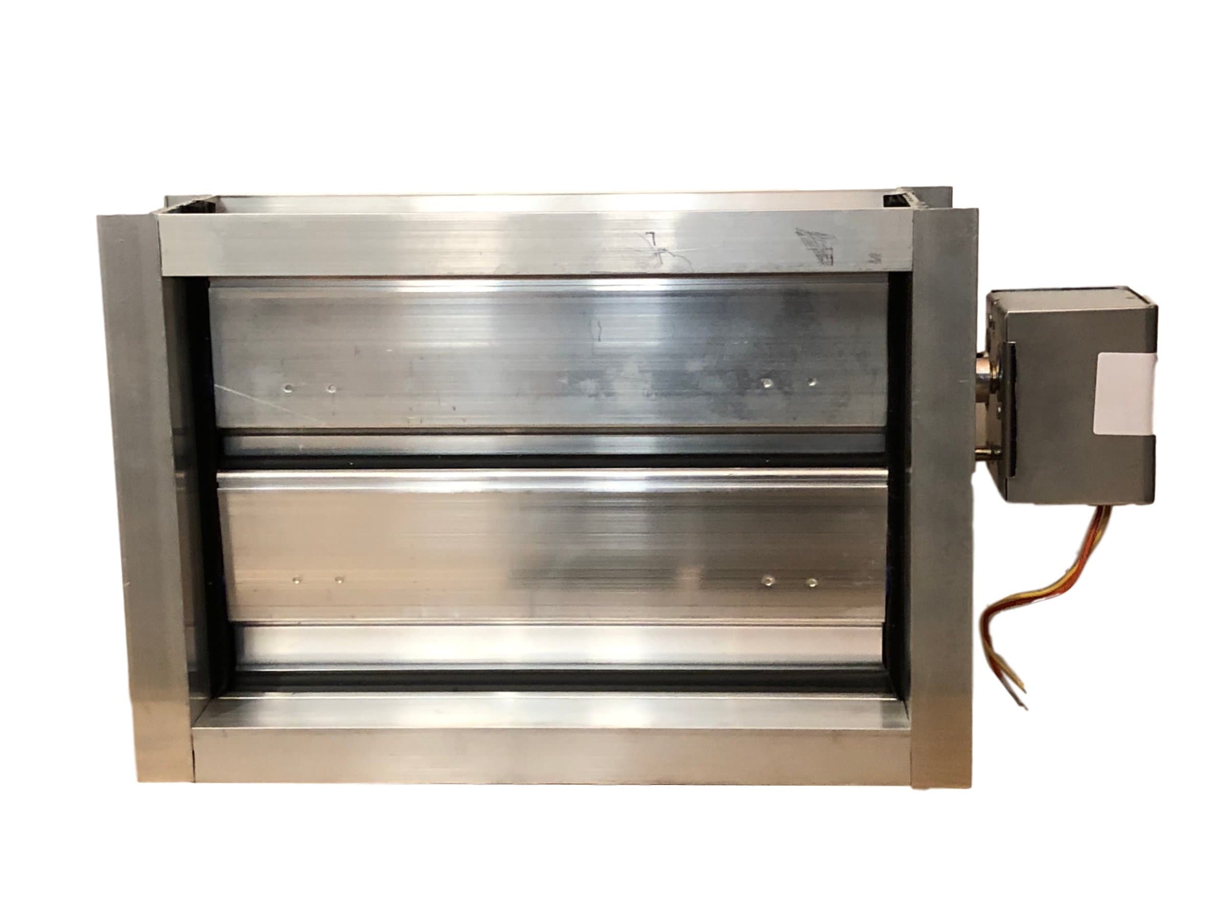 12x8 I.D (14"x9.75" OD) Aluminum Motorized Damper/24 Vac, Normally Close (Power open/Spring close)