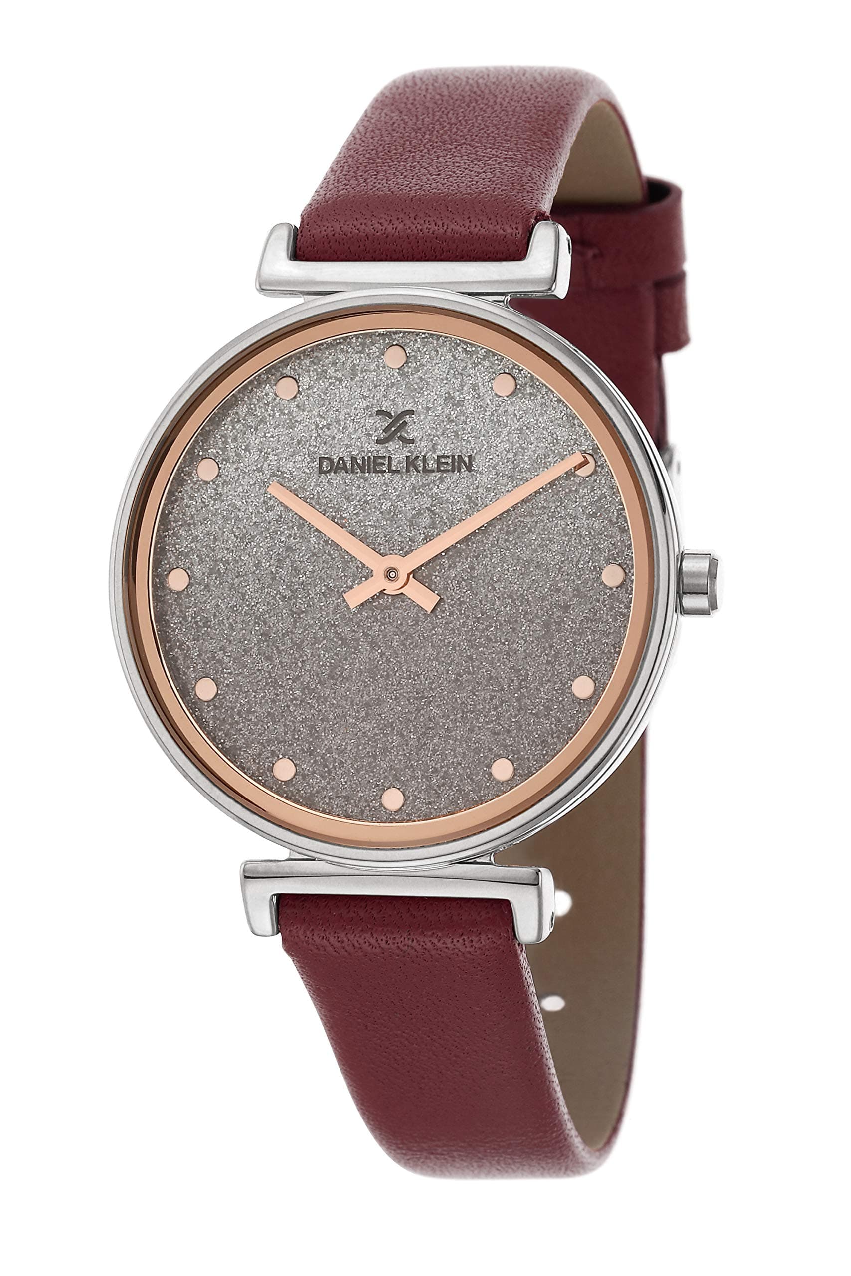 Daniel KleinPremium Alloy Case Genuine Leather Band Ladies Wrist Watch - DK.1.12432-6