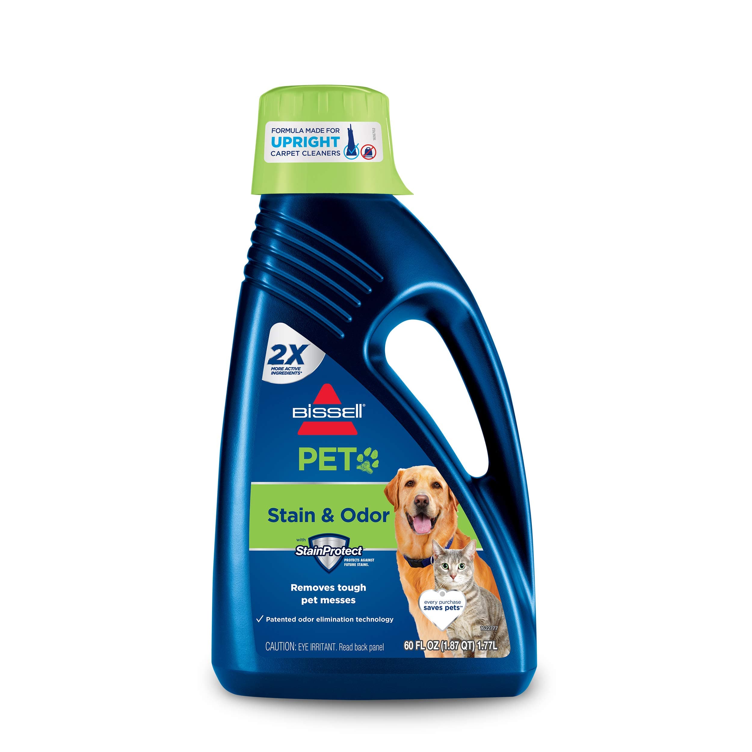 Bissell 2X Pet Stain & Odor Full Size Machine Formula, 60 Ounces, 99K5A, 60 Fl Oz (Pack of 1)