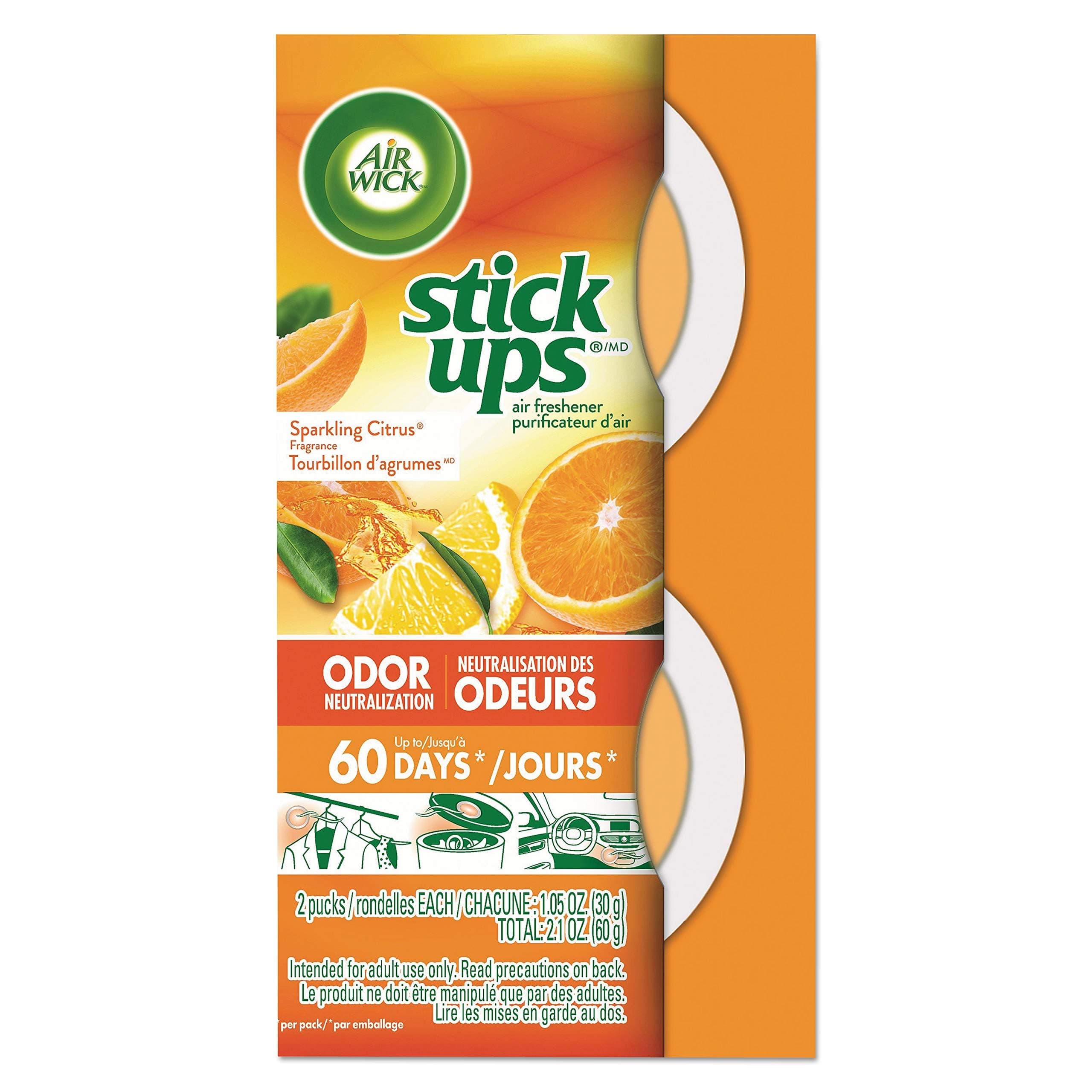 Air Wick Stick Ups Air Freshener, Sparkling Citrus, 2 Count