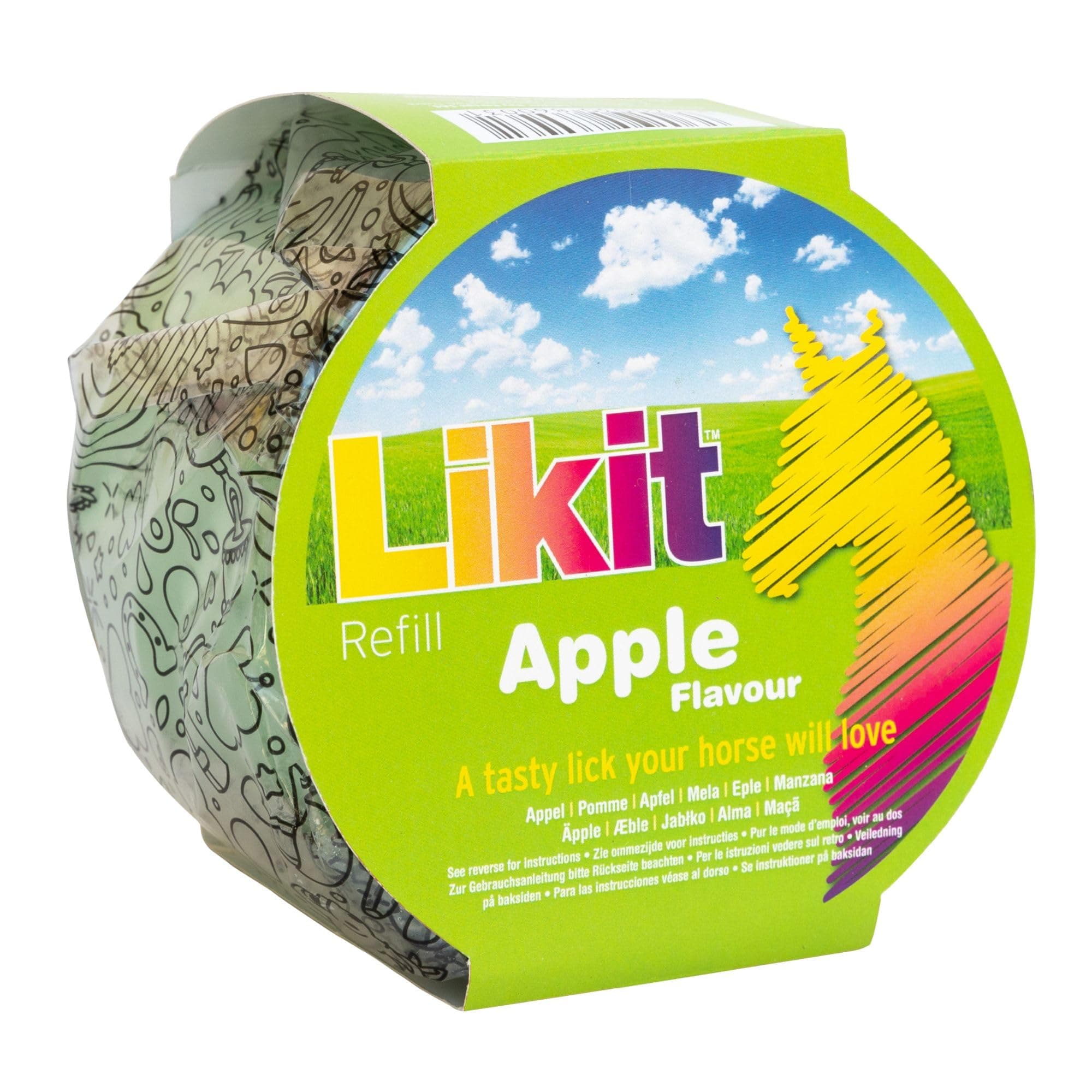 Likit Horse Treat Apple Large Refill 650g | Tasty Horse Treat, Reduce your Horse's Boredom & Stress | Apple