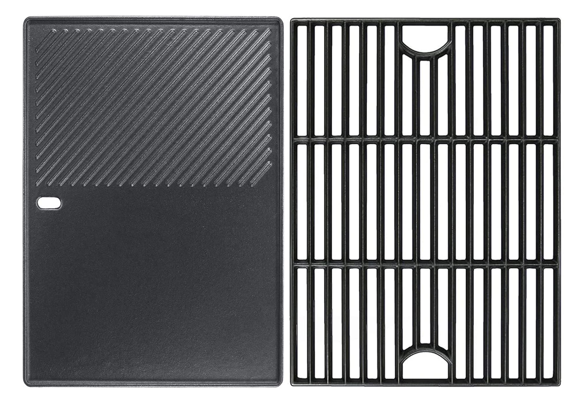 Hisencn 17 inch Grill Cooking Grate and Griddle Replacement Parts for Homedepot Nexgrill 4 Burner 720-0830H 720-0783E, 5 Burner 720-0888N, Charbroil 4 Burner 463241113, 463449914, 2 Pack