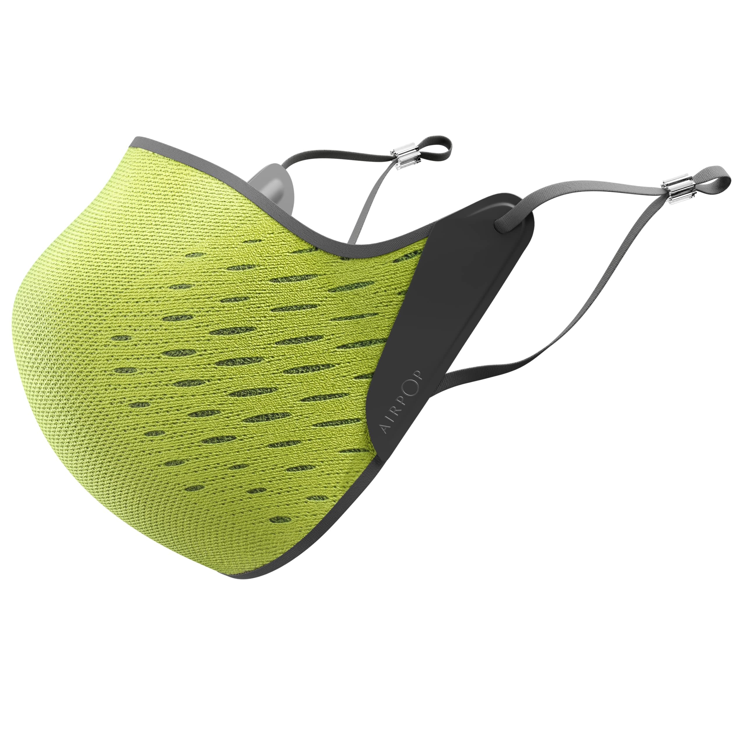 AIRPOPActive Reusable Face Mask, 5-Layer Filter Face Coverings for Sports, Contoured Fit, Folding Adjustable Face Mask