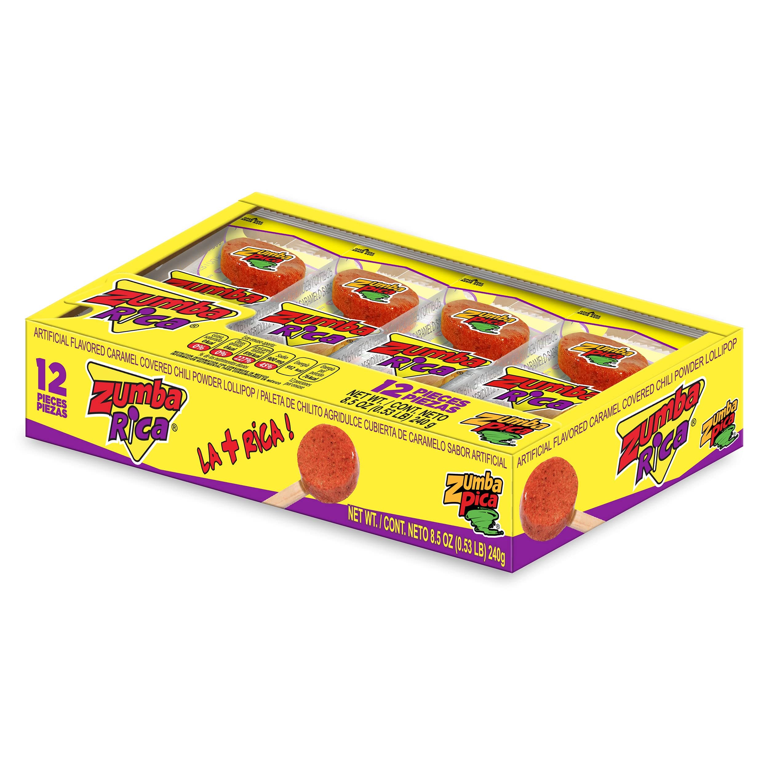 Zumba Pica Chili Powder Lollipop (Pack of 12)