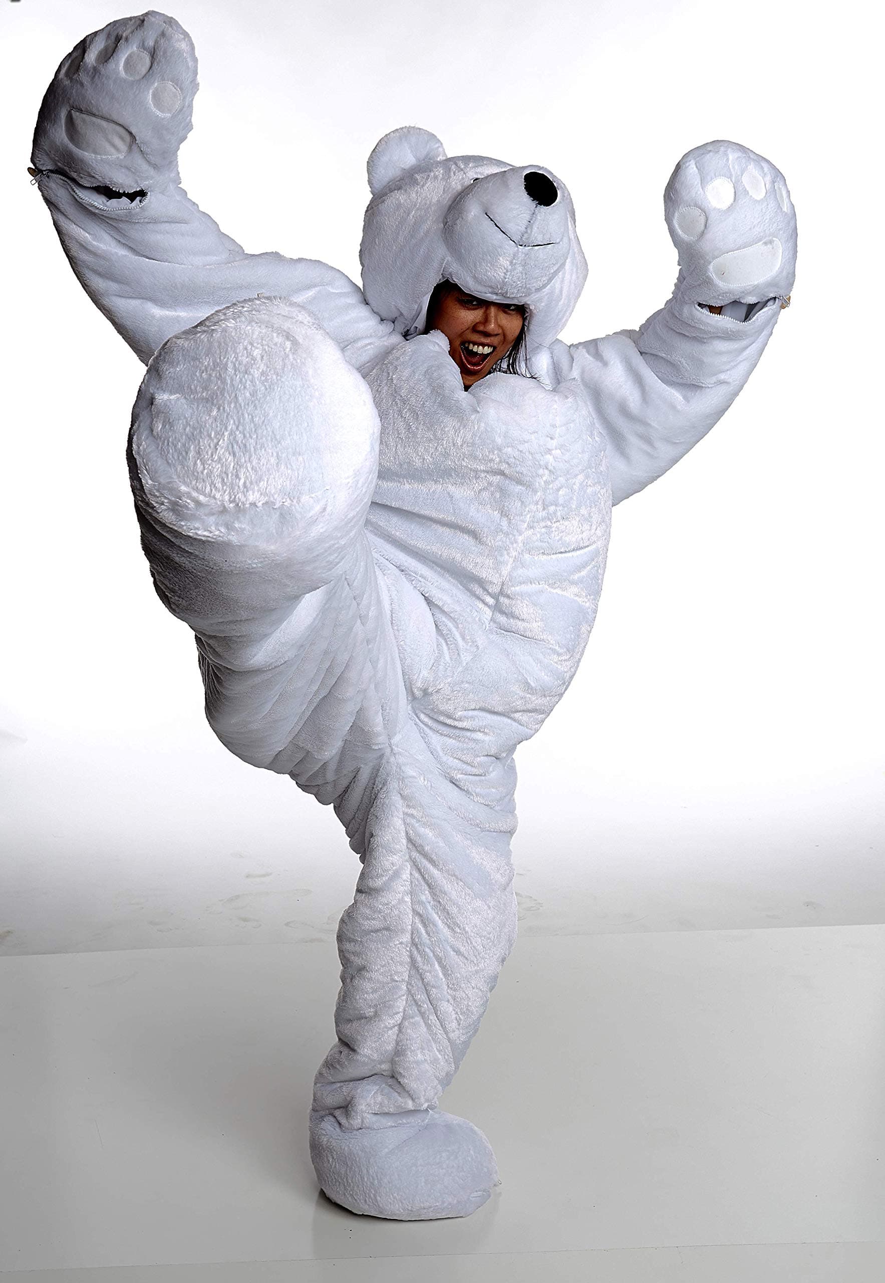 Adult Polar Bear SnooZzoo Sleeping Bag for Adults up to 75 inches Tall.