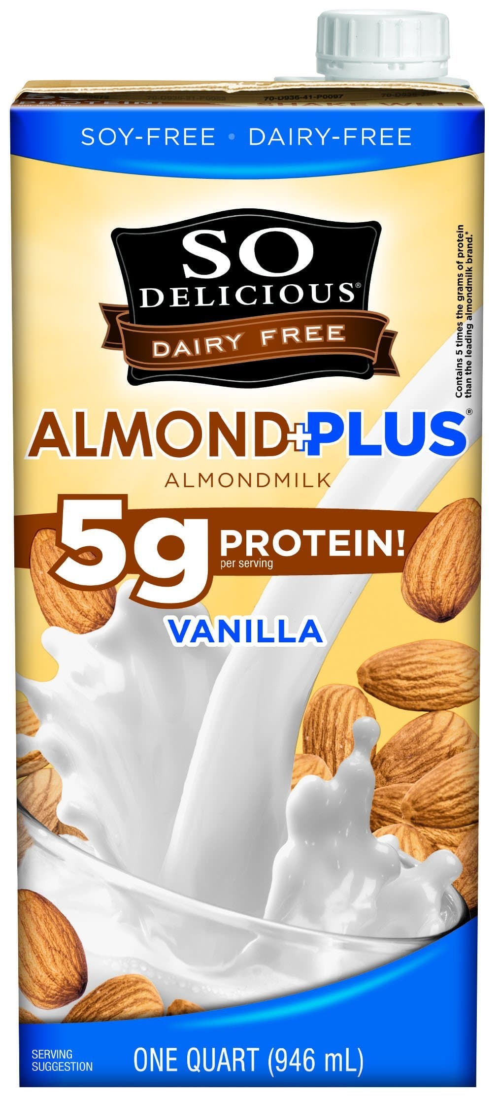 So Delicious Protein Plus Almond Milk, Vanilla, 32 Ounce (Pack of 12)