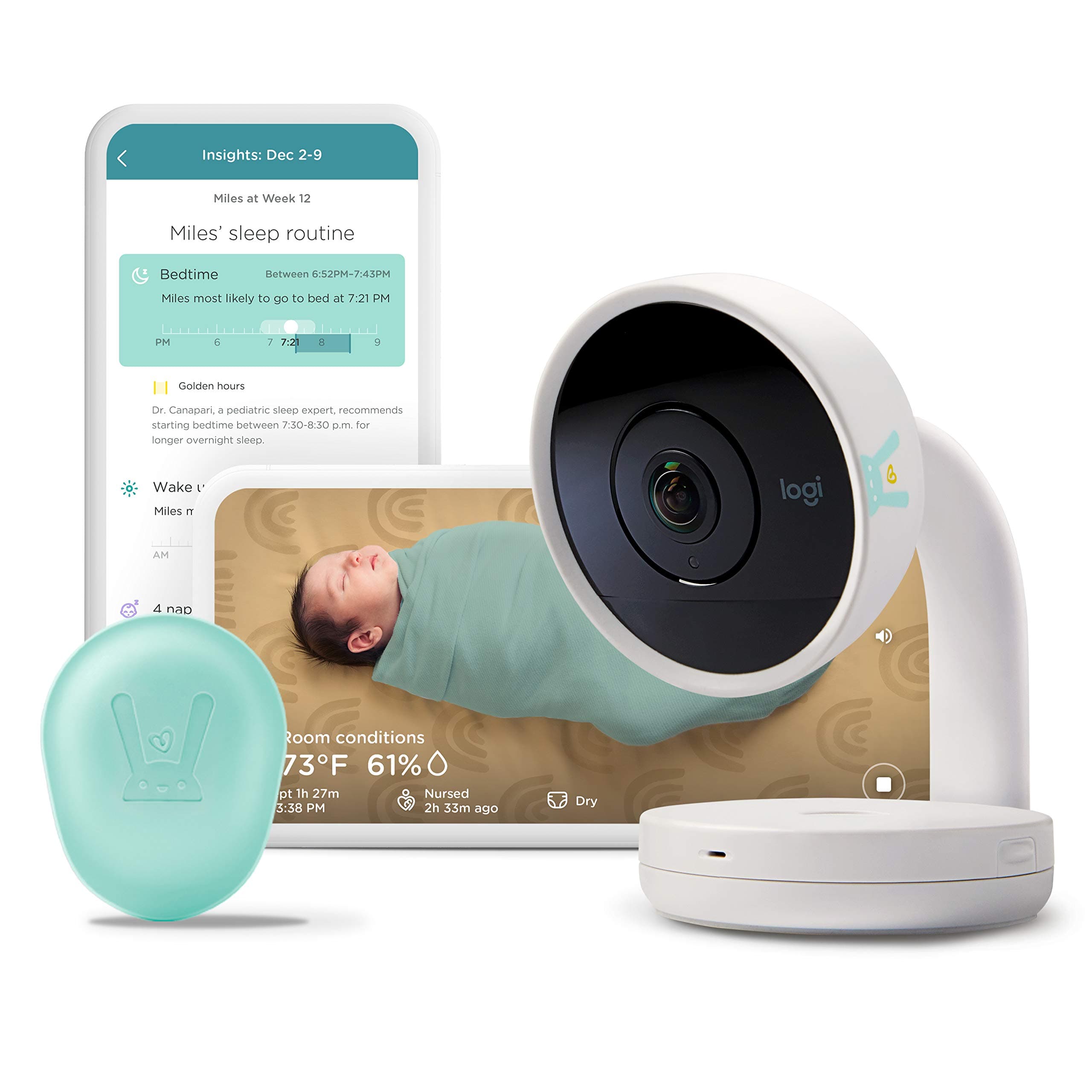Lumi by Pampers Smart Baby Monitor Plus Sleep System Bundle