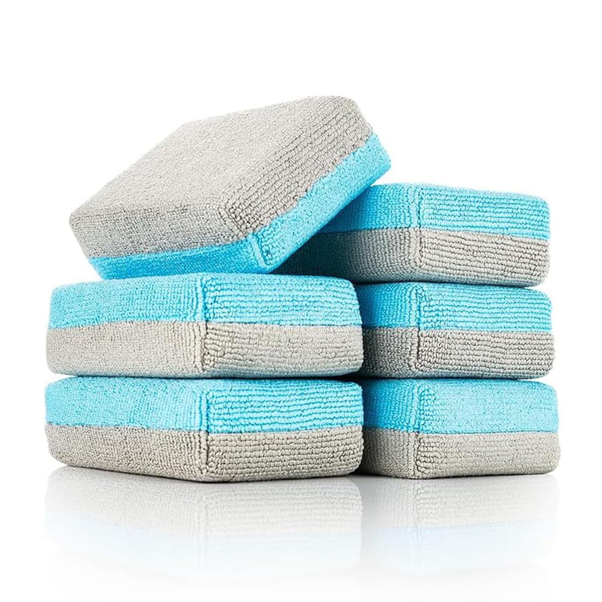 Ultra No Soak Coating Applicator - Ultra Blue and Ice Grey - 6 Pack - 3 Inch by 5 Inch Applicator Sponge