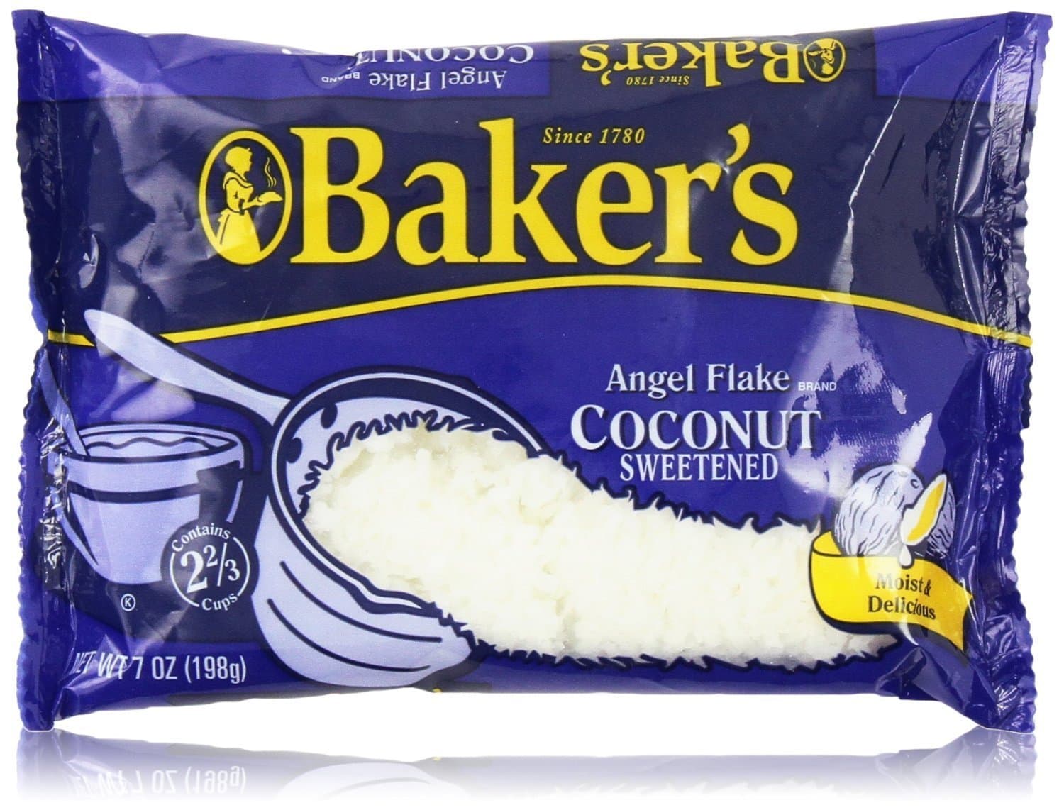 Baker's Angel Flake Coconut Sweetened 7 Ounce (2-pack)