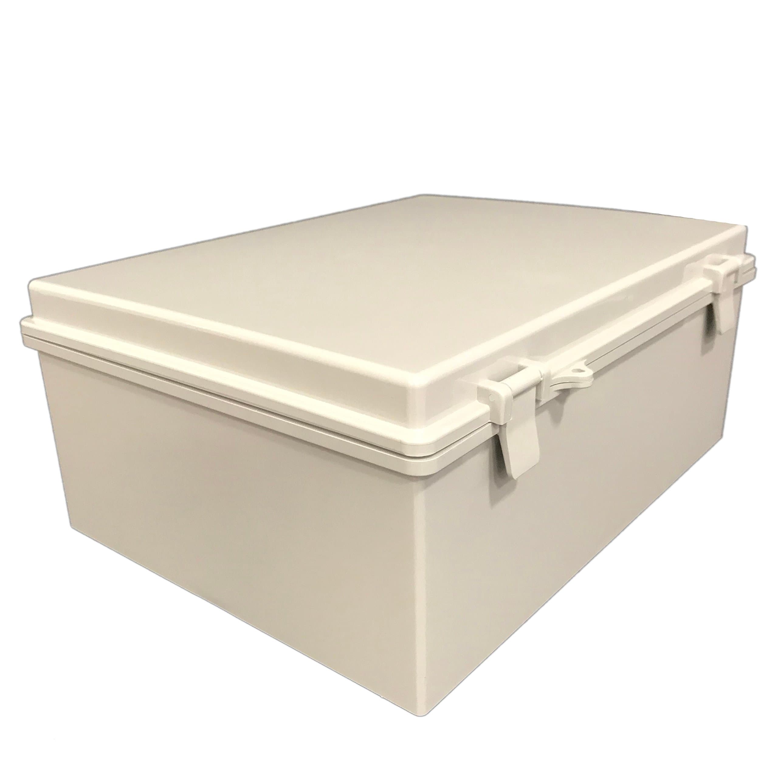 Bud IndustriesNBB-15247 Style B Plastic Outdoor NEMA Box with Solid Door 15.68" L x 11.73" W x 6.3" H, Gray