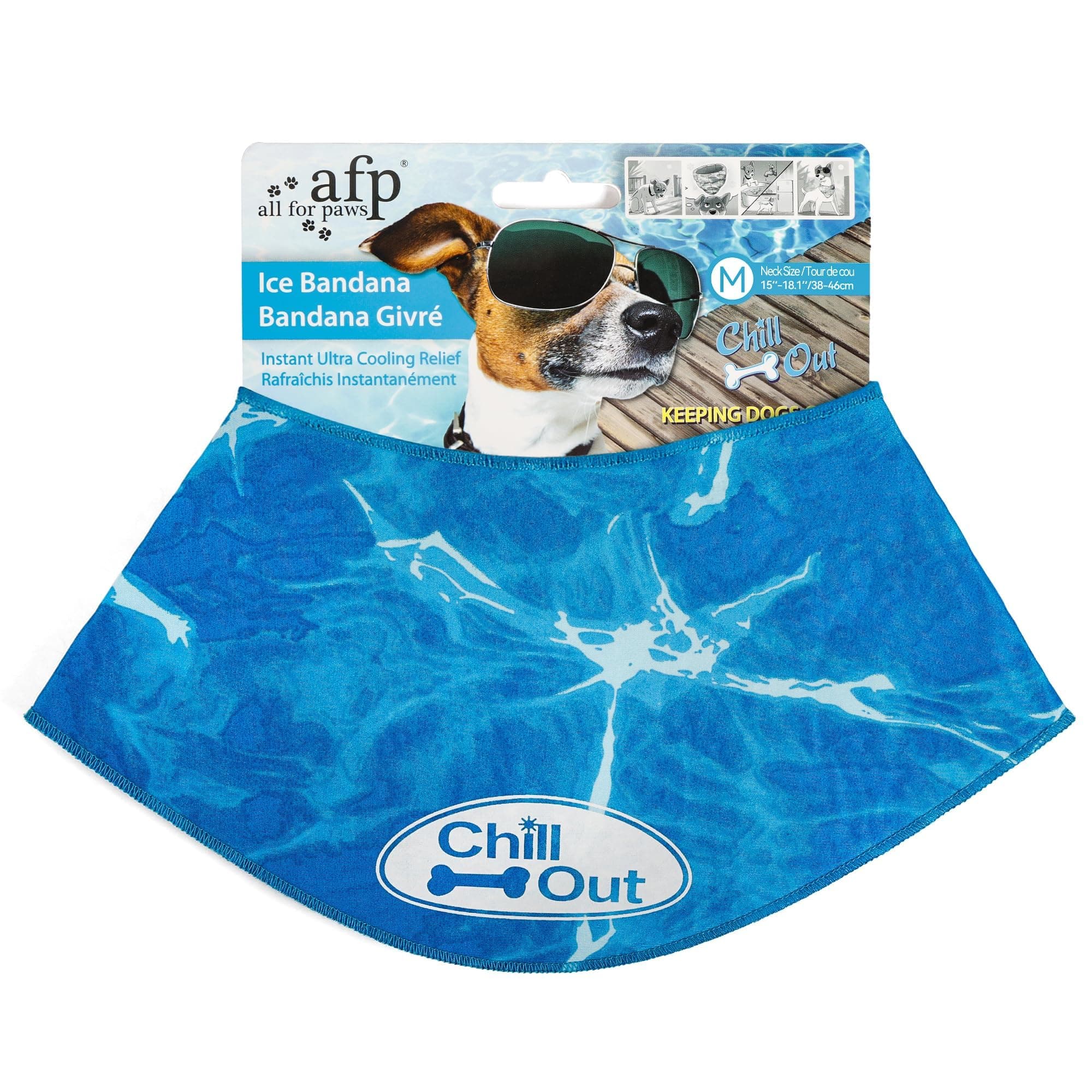 All For Paws Chill Out Dog Bandana, Medium, 1.23 kg