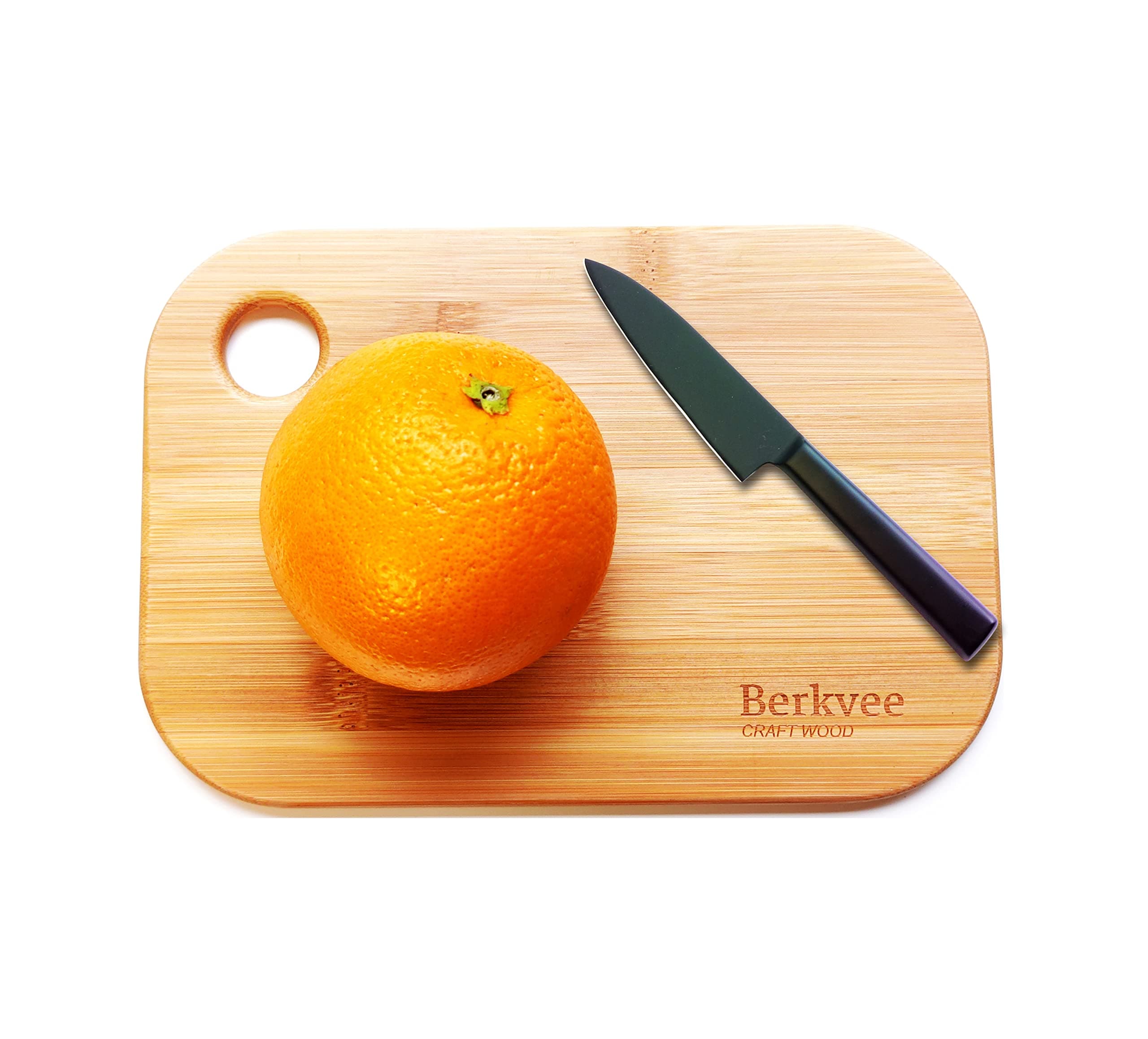 Small Bamboo Wood Cutting Board Set (2 Pieces) – Mini Lightweight Wooden Fruit Cutting Board for Home Camping Trip