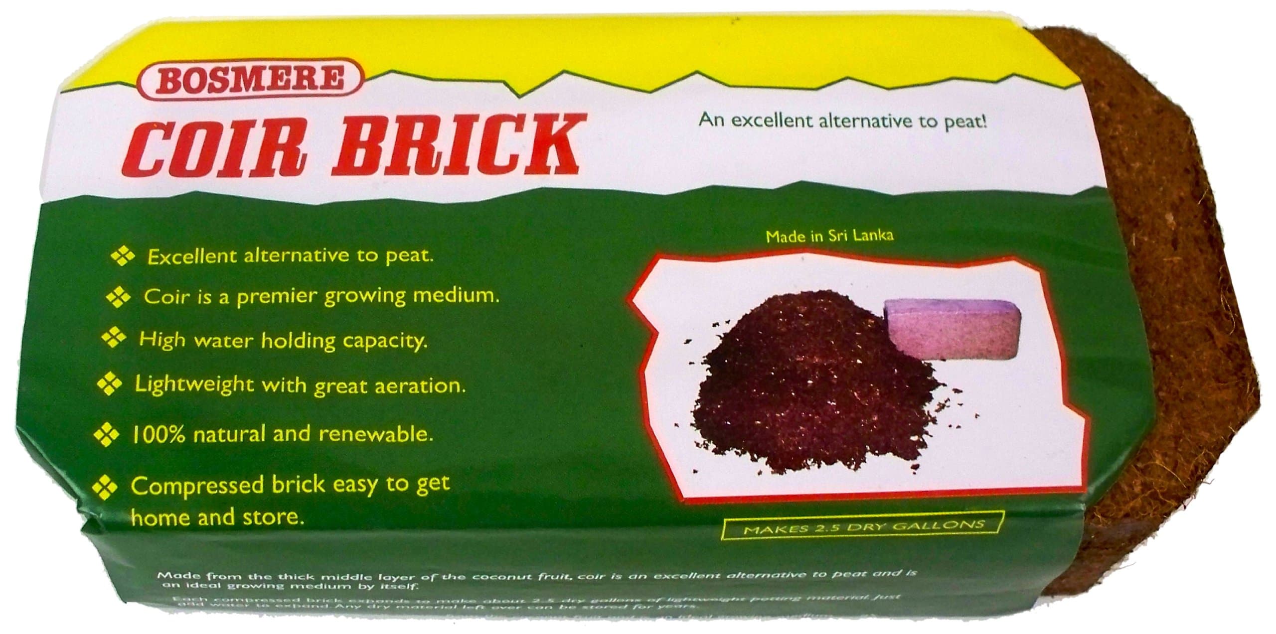 Bosmere F486 Compressed Coco Brick, 4-Bricks
