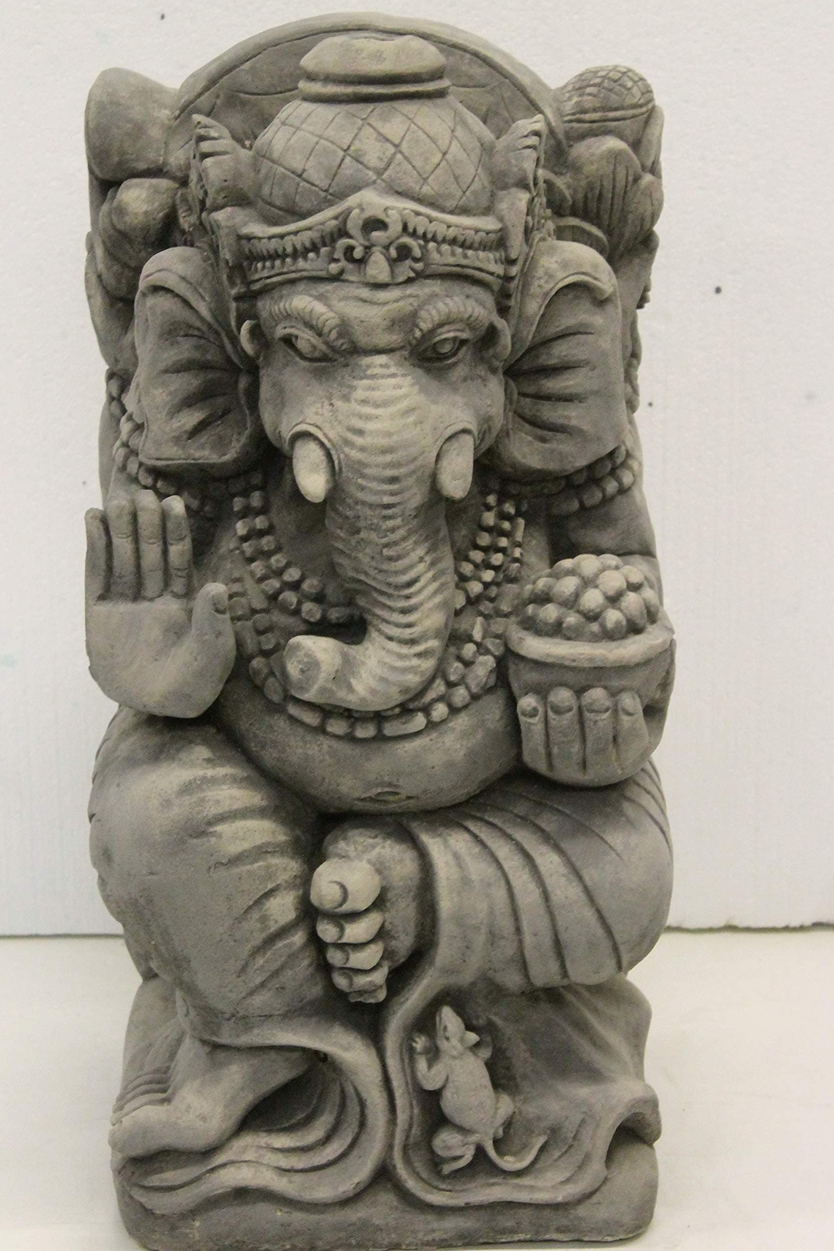 Ornate stone lord Ganesh Statue garden ornament
