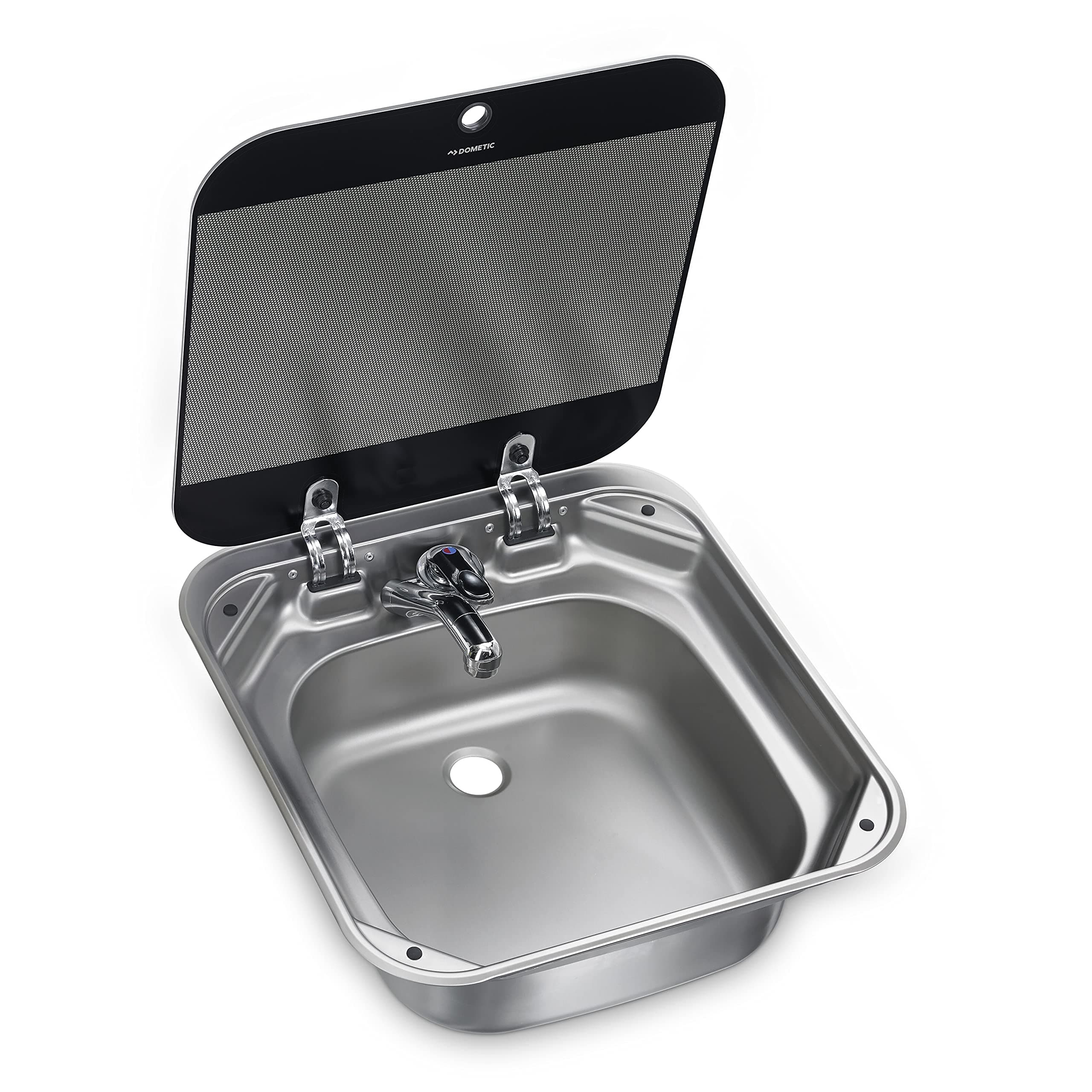 Dometic SNG 4244 Square sink with glass lid, 420 x 440 mm for caravan and camper