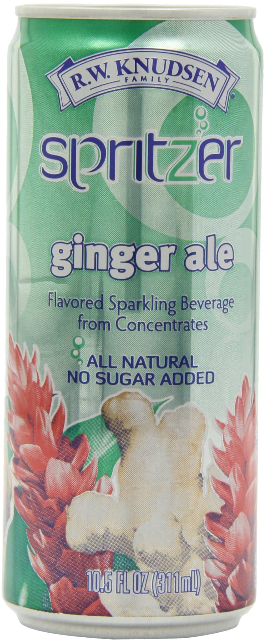 R.W. Knudsen Family Spritzer Ginger Ale Sparkling Beverage, 4 Count (Pack of 6)