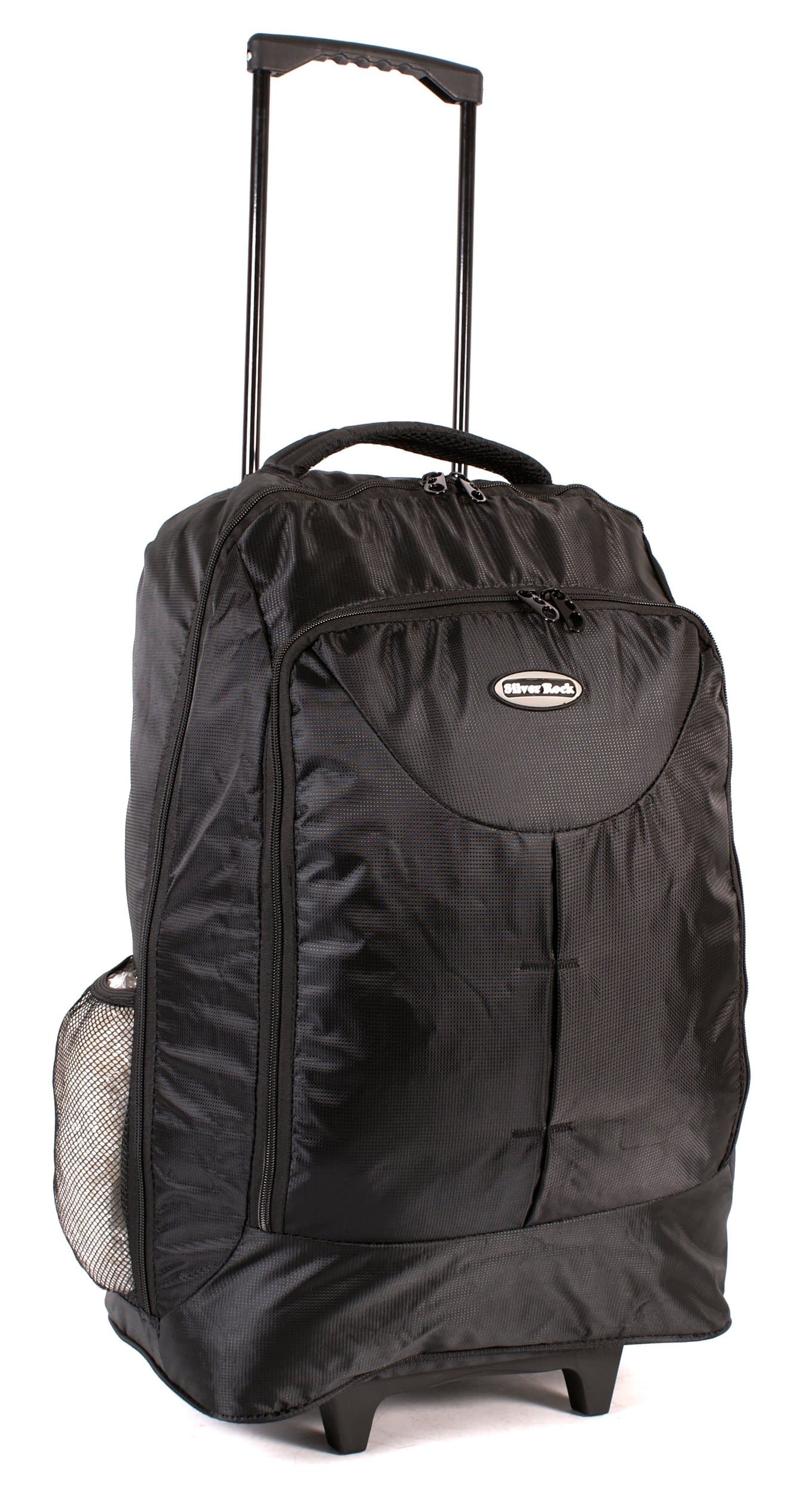 BP-WH-01 44L Black Wheelie Backpack Lightweight Quality Unisex Travel Trolley Bag