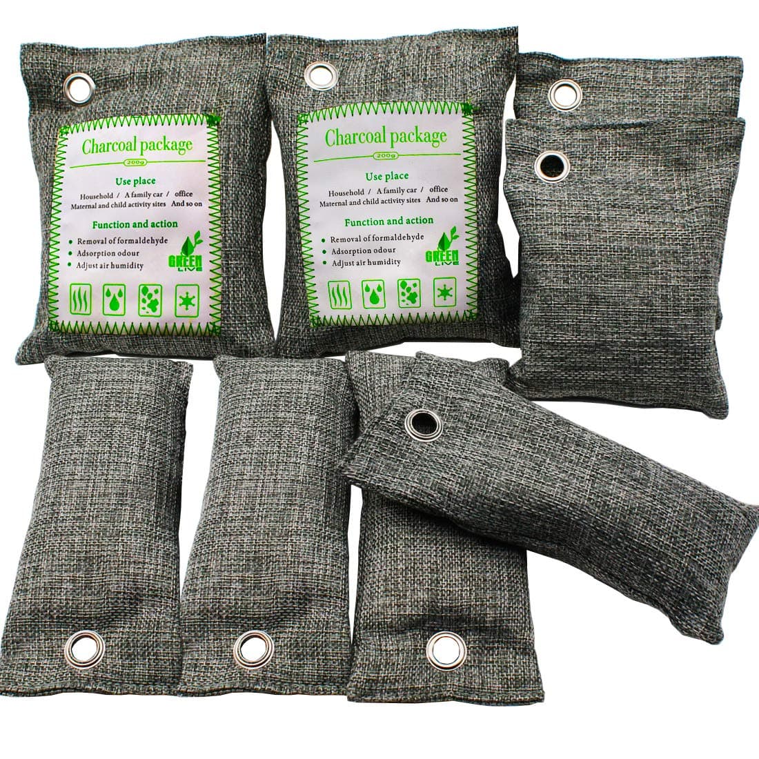 ENVEL Air Freshener Bag,Bamboo Charcoal nature fresh air purifier Bag Natural Air Freshener Bags,Activated Charcoal Odor Eliminators Freshener Suitable for Car Bathroom Kitchen Pet Closet