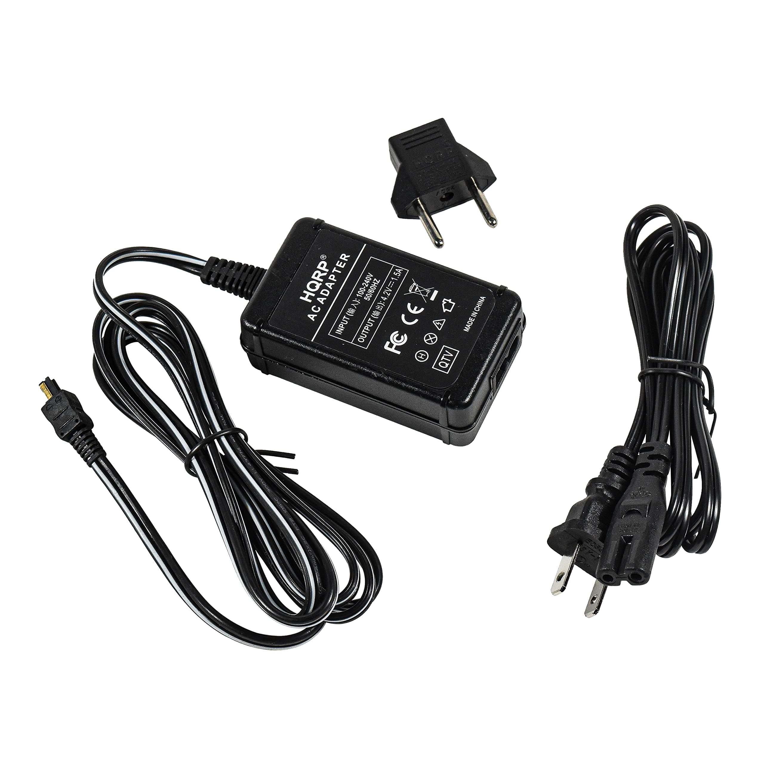 HQRP AC Adapter Compatible with Sony CyberShot AC-LS5K AC-LS5 DSC-G1 DSC-P200 DSC-P150 DSC-P200/R DSC-P100 DSC-V3 DSC-S90 DSC-S80 DSC-S60 Digital Camera Power Supply