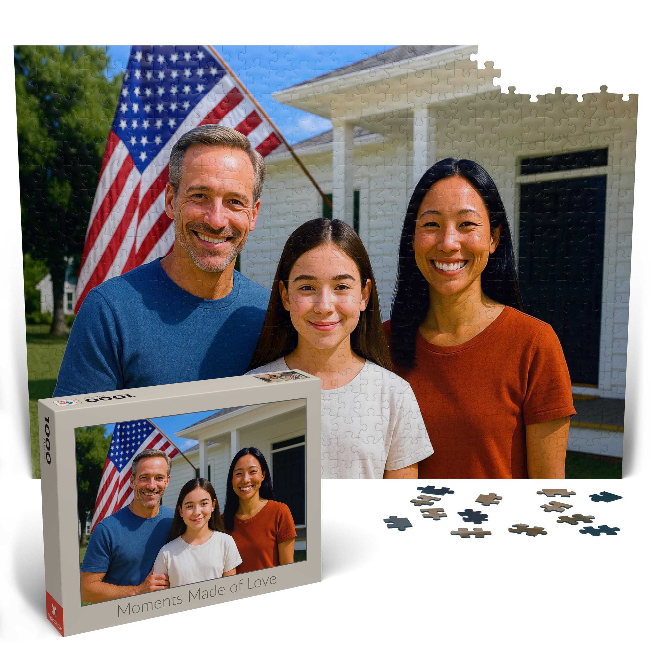 MyPuzzle Custom Photo Puzzle - Personalized Jigsaw Puzzle Made from Your Own Picture, Ideal Gift for Birthdays, Mother's Day, Valentine's Day & Weddings - 500 Pieces (Landscape/Horizontal)