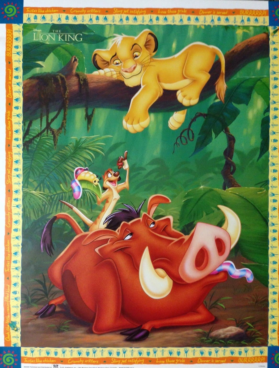 Walt Disney Lion King Timon and Pumbaa Art Poster Print (16"x20")