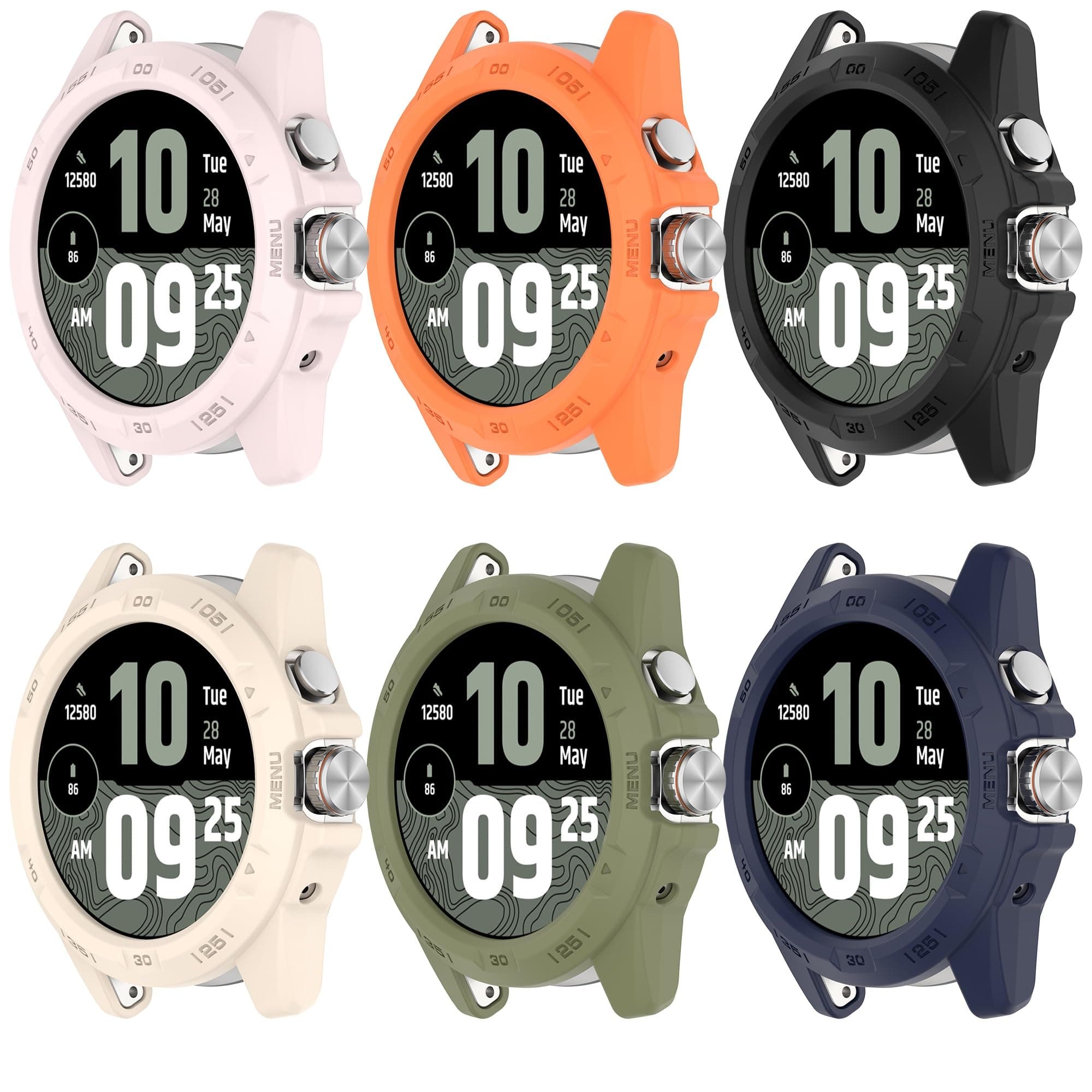 Compatible with Ticwatch Atlas Case, Scratch-Resistance TPU Military Protection Rugged Cover Case for Ticwatch Atlas Smartwatch Accessories (6Colors)