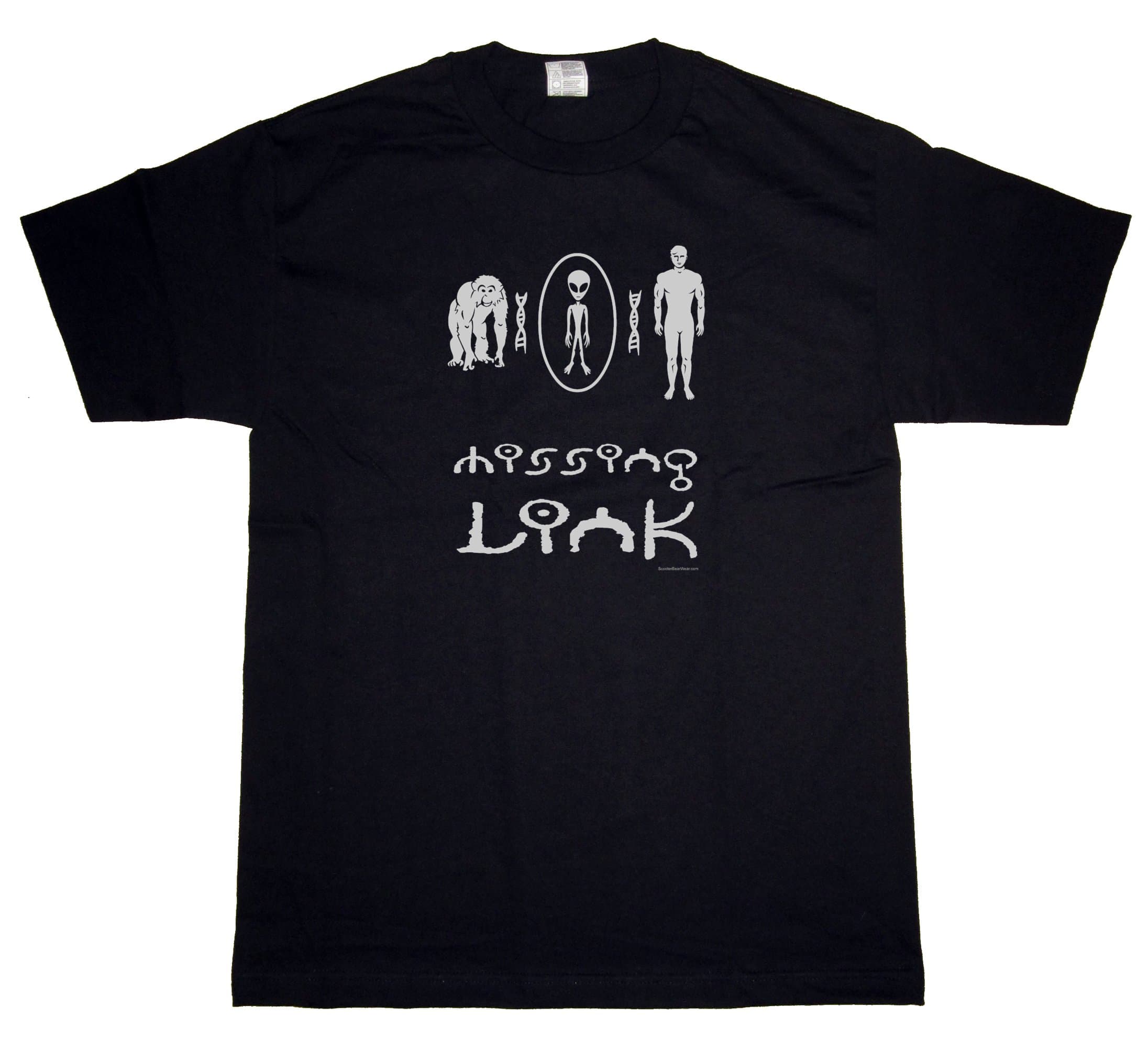 Men's MISSING LINK, Alien Hybrid Theory Black T-Shirt LARGE