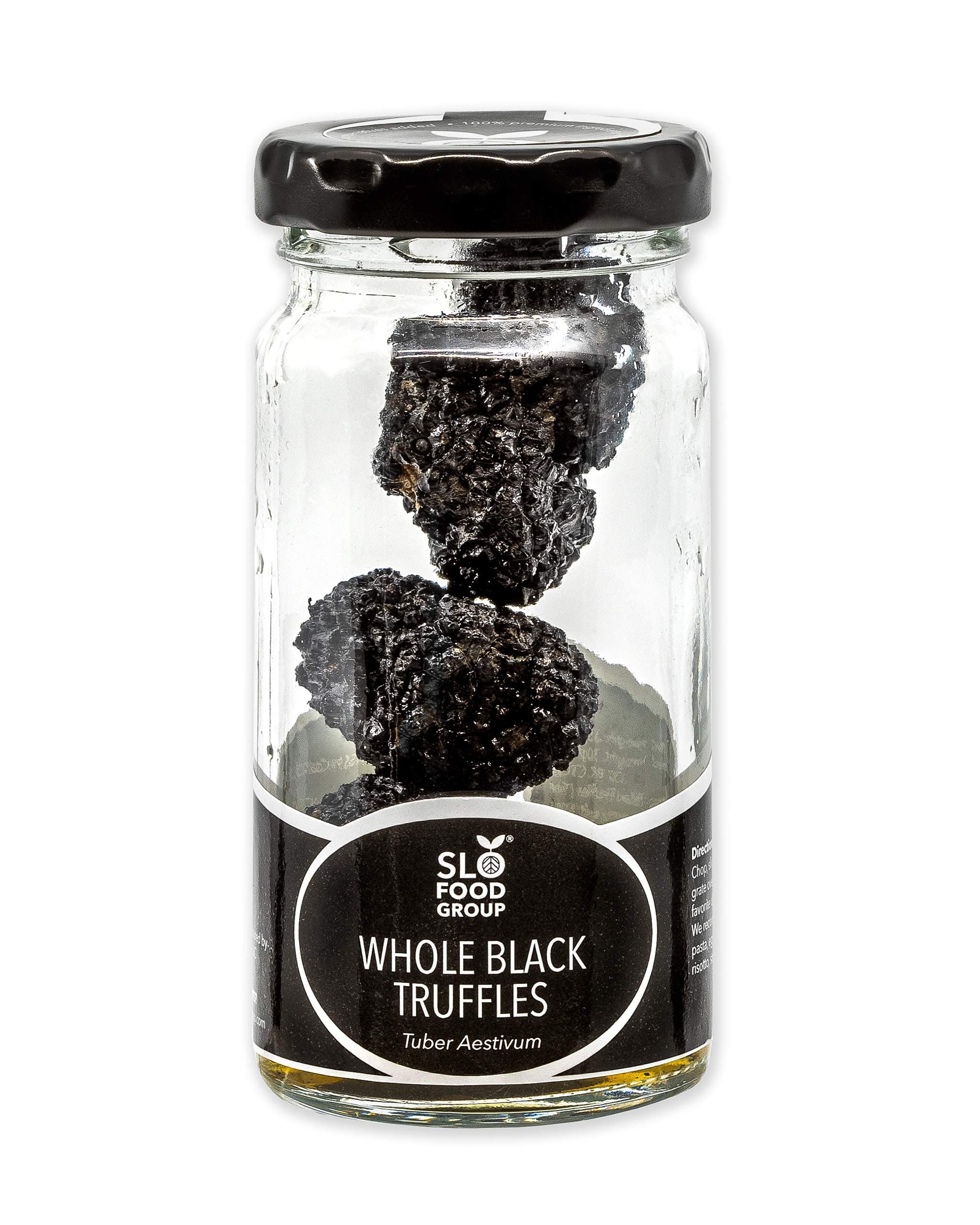 Slofoodgroup Black Truffles, Pickled Whole Black Truffles (Tuber Aestivum) Pickled in Brine (30g Net Weight Truffles) - Truffled Mushroom Gourmet Food