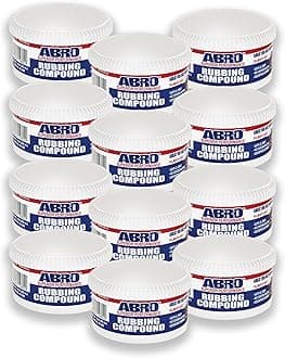 ABRO Superior Performance Rubbing Compound, 10 oz., Buffing Compound for Oxidized Finishes, Smooth, Reflect, Clean