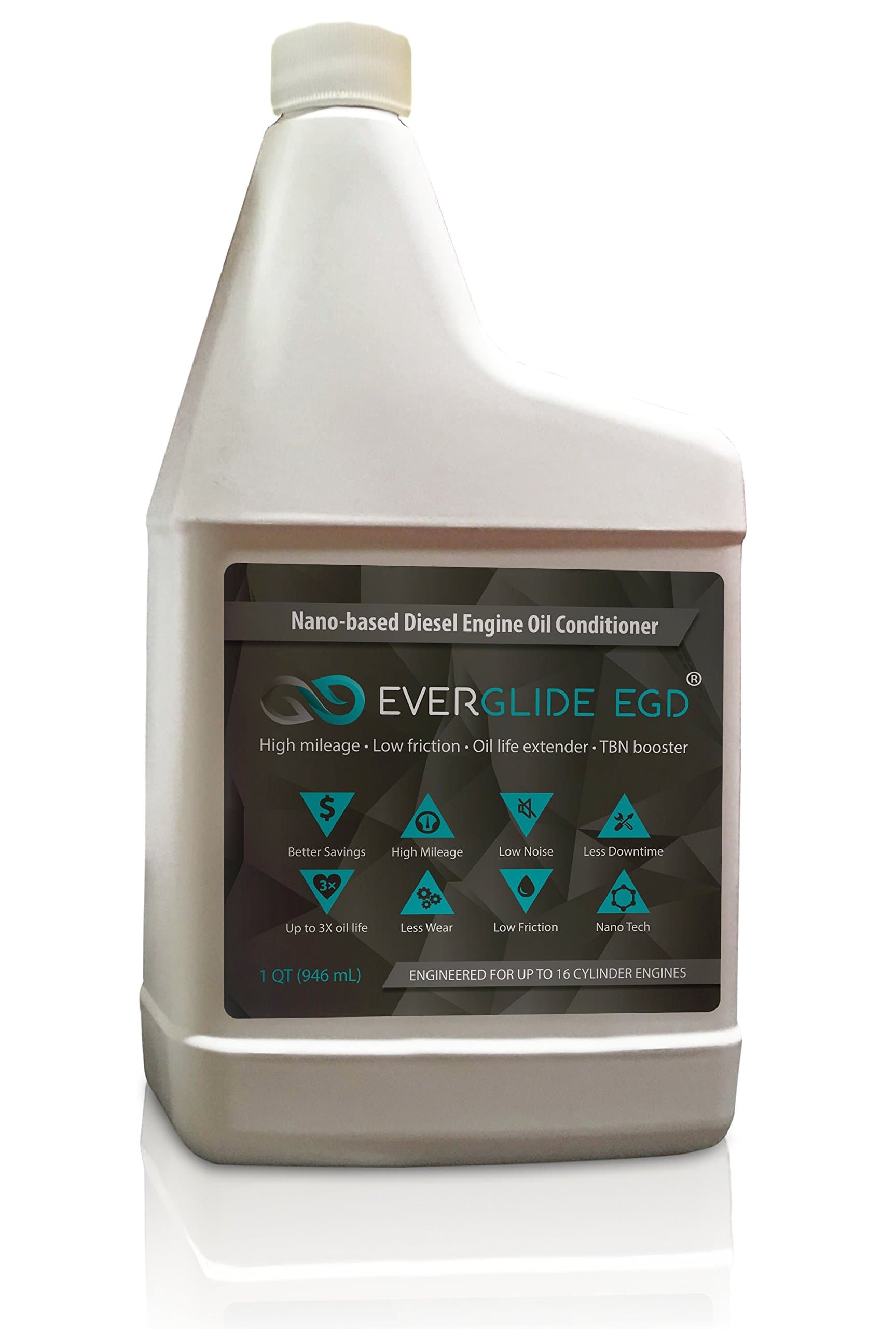 Everglide EGD Heavy Duty Nano-Based Oil Treatment, Stabilizer, Life Extender, Conditioner. TBN and MPG Booster.