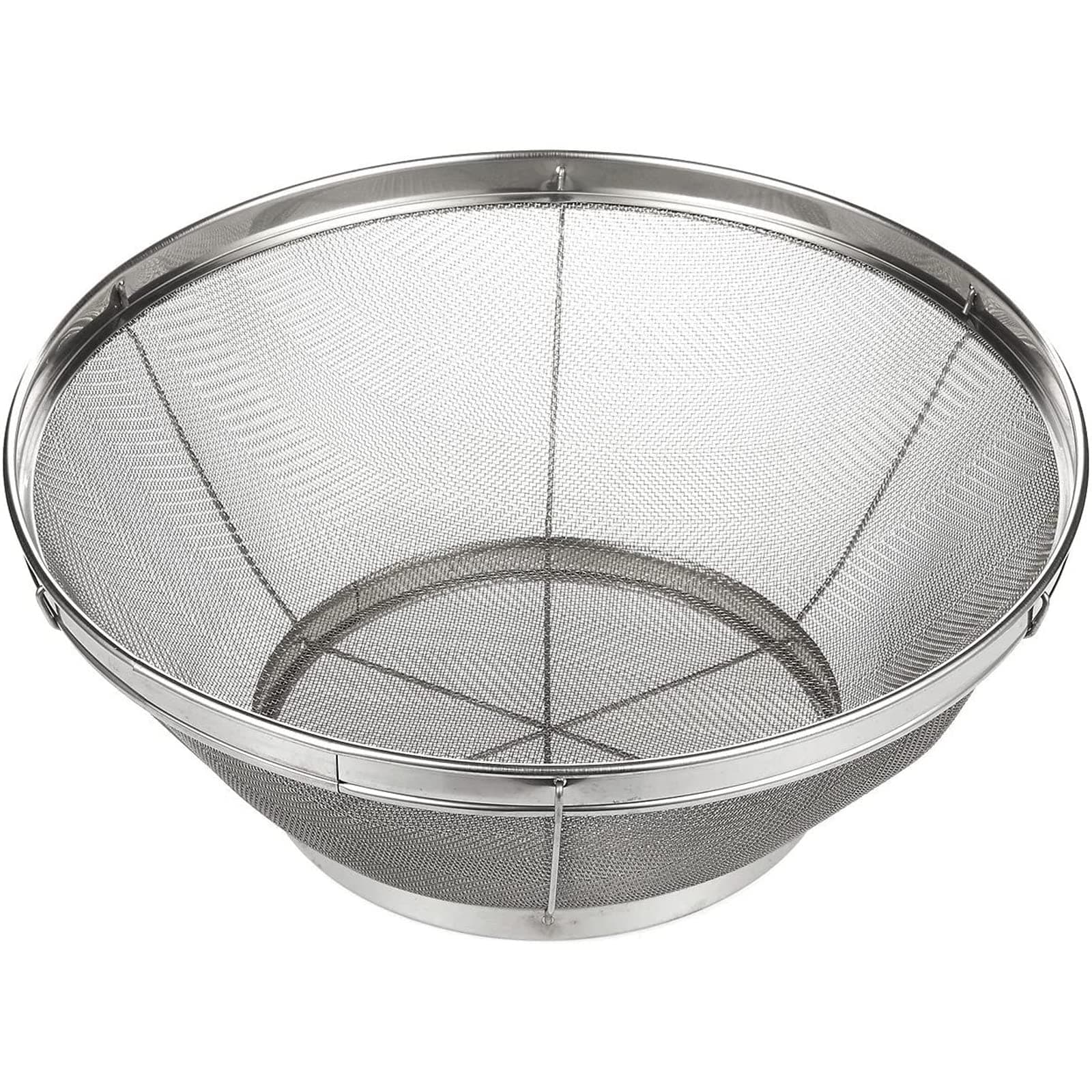 Juvale Stainless Steel Colander/Mesh Colander Strainer Basket - For Kitchen Straining, Draining, Salad, Spaghetti and Noodles - 10.25 x 4 Inches