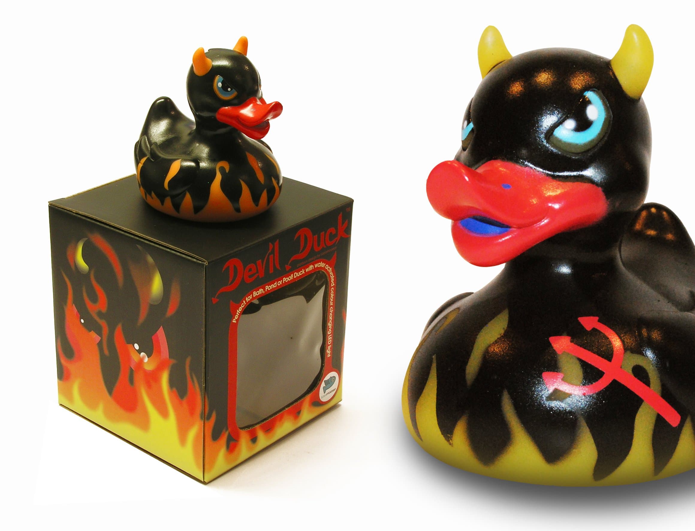 Devil Duck / Rubber Duck / Light Up Colour Changing LED