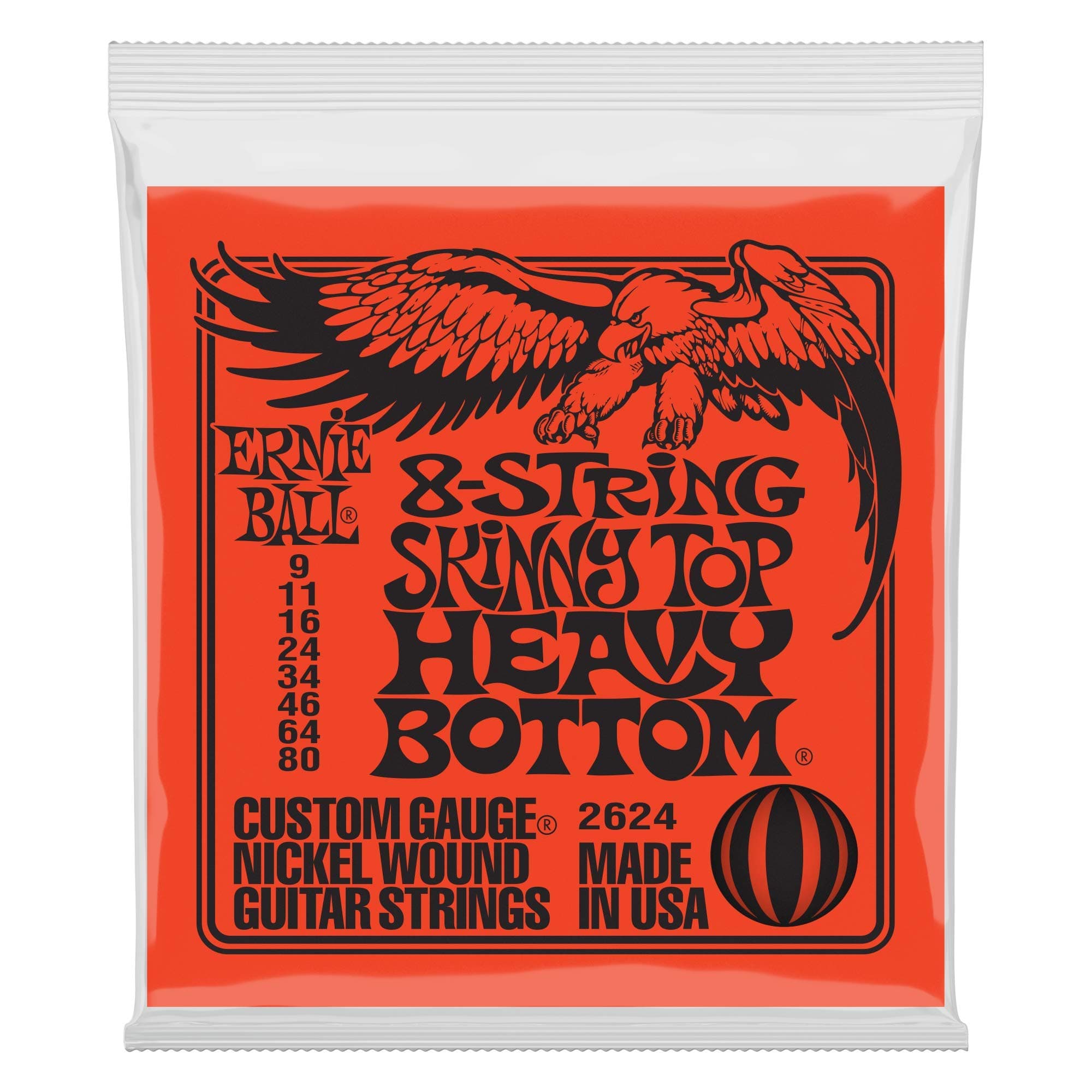 Ernie Ball Skinny Top Heavy Bottom Slinky 8-String Electric Guitar Strings - 9-80 Gauge