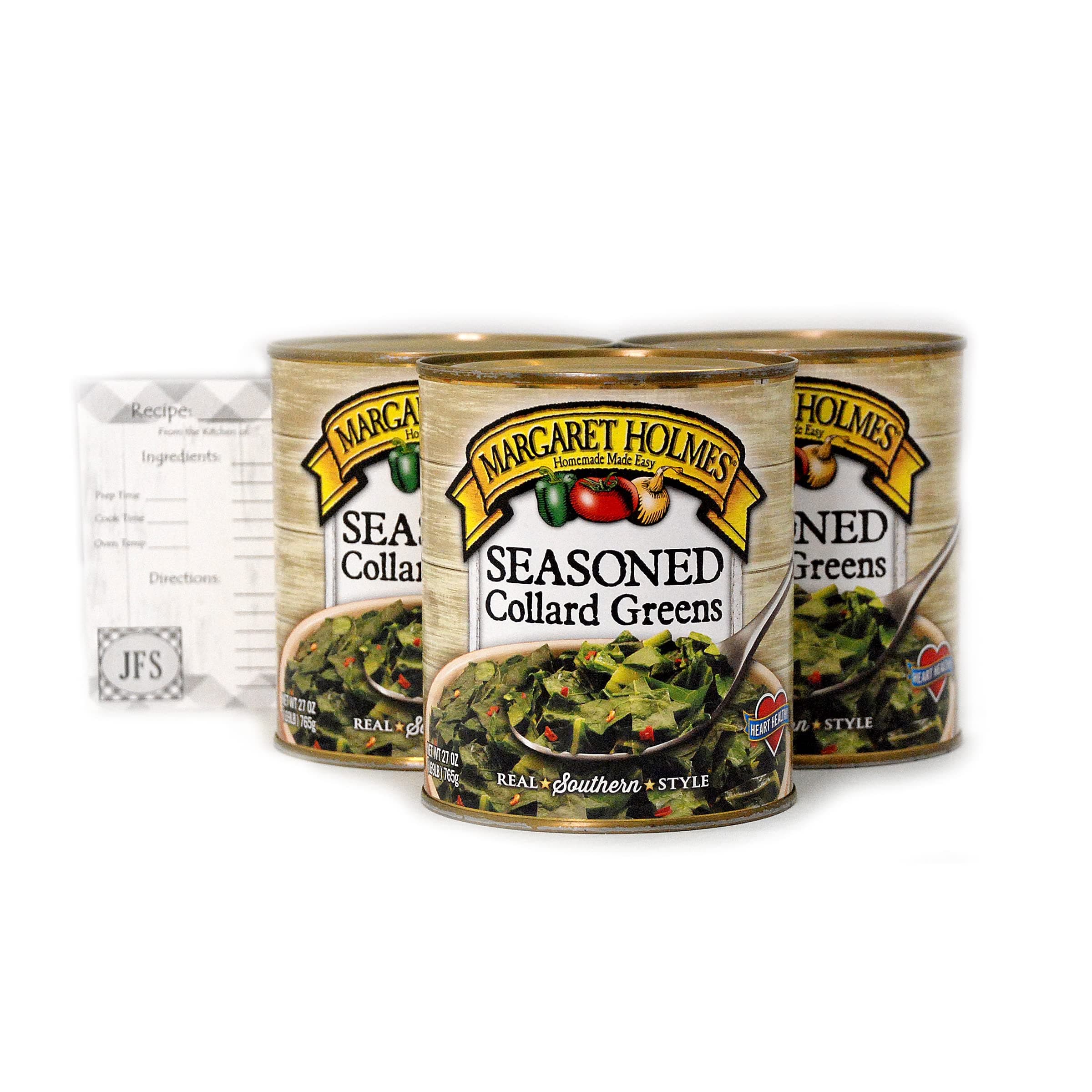 Margaret Holmes Seasoned Collard Greens Bundle, 27 Oz Cans (Pack of 3)
