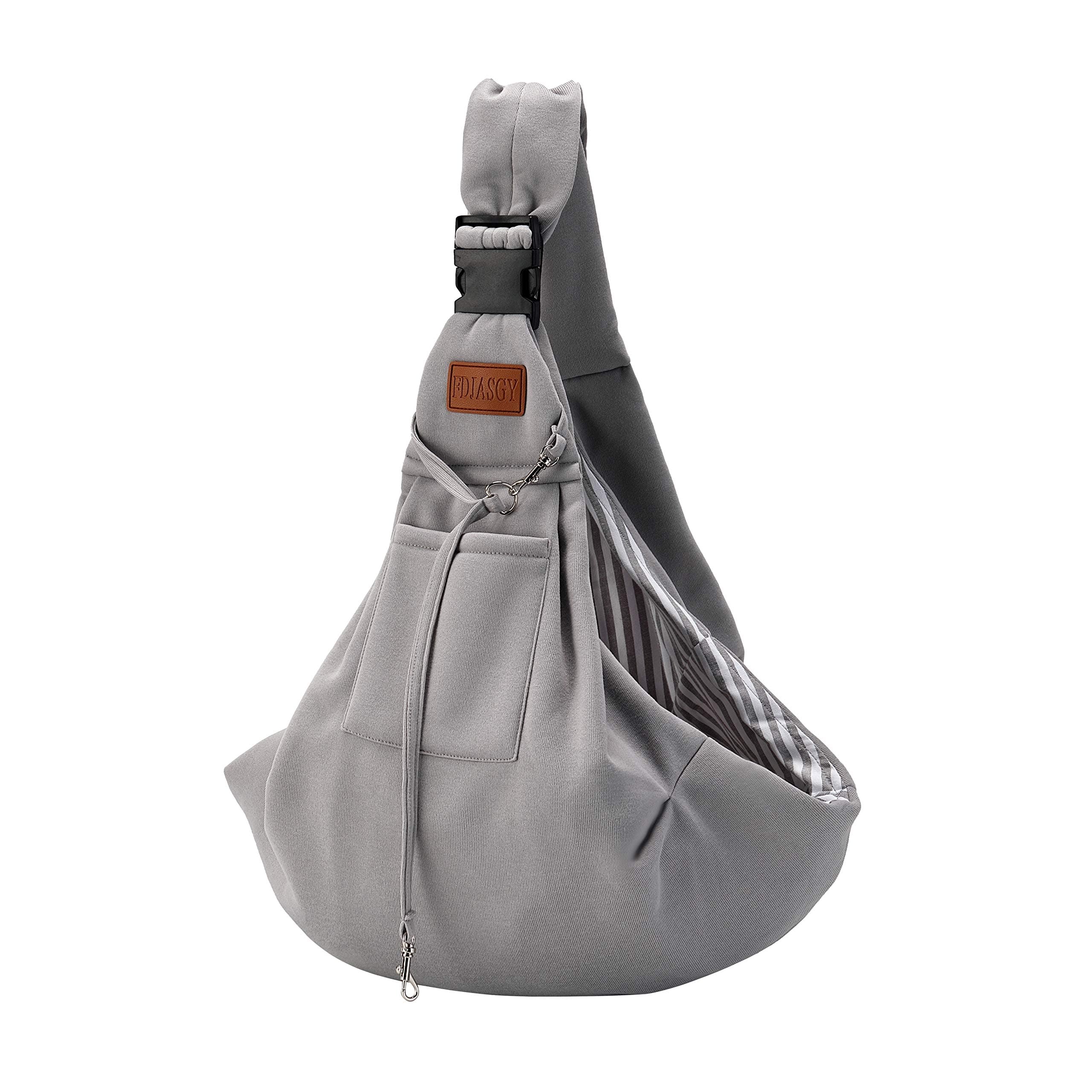 Small Dog Sling Cat Carrier Adjustable Strap Hands Free Reversible Pet Puppy Travel Bag Backpack for Outdoor Travel