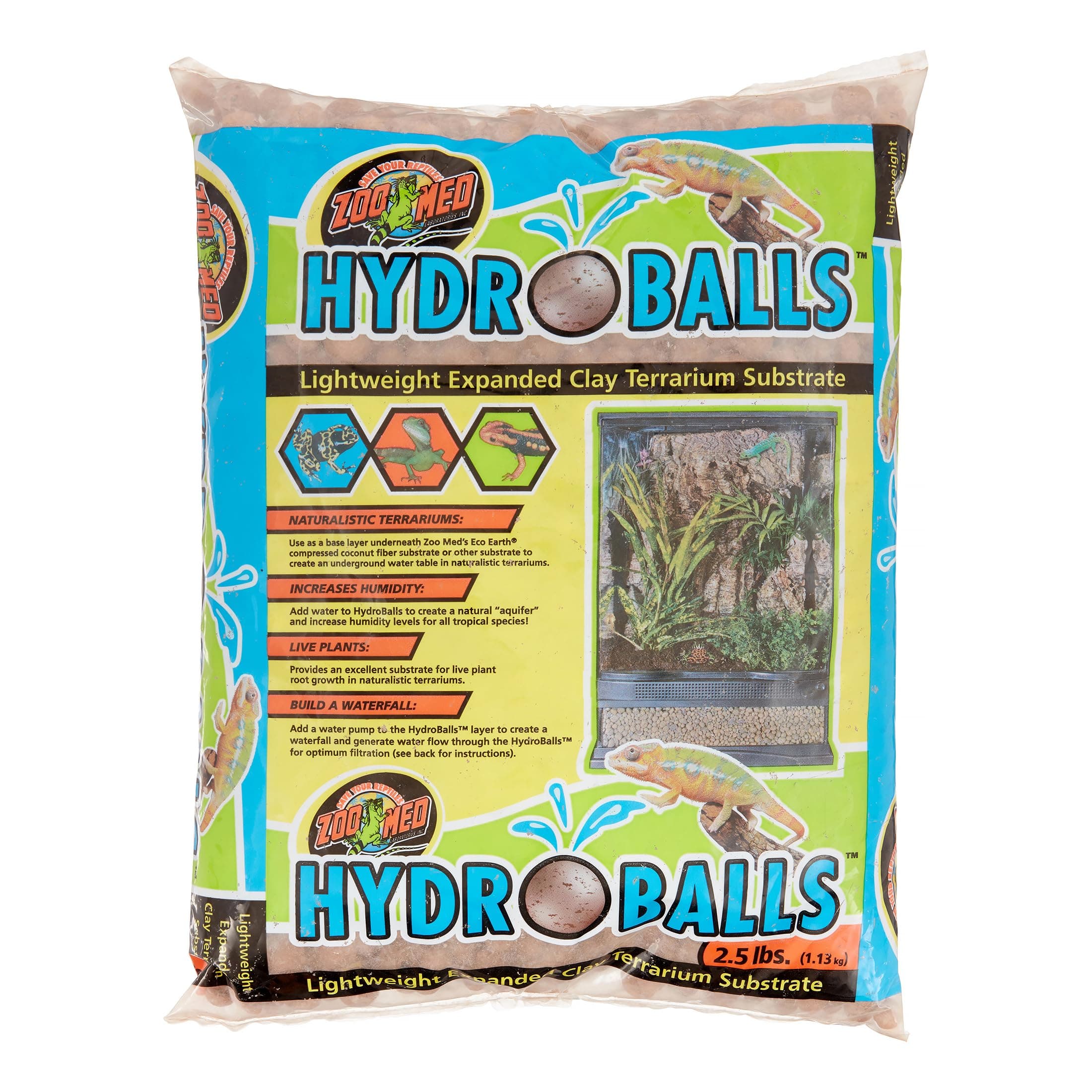 HydroBalls Lightweight Expanded Clay Terrarium Substrate, 2.5 Pounds