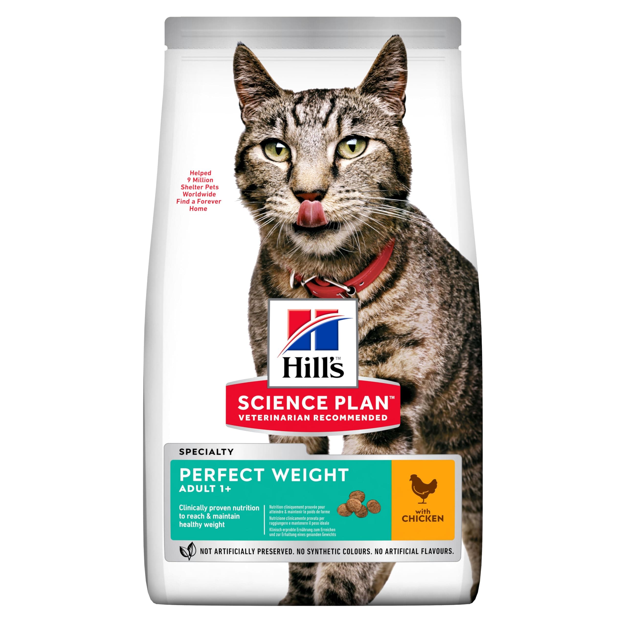Hills Science Plan Perfect Weight Adult Cat Food with Chicken 2.5kg