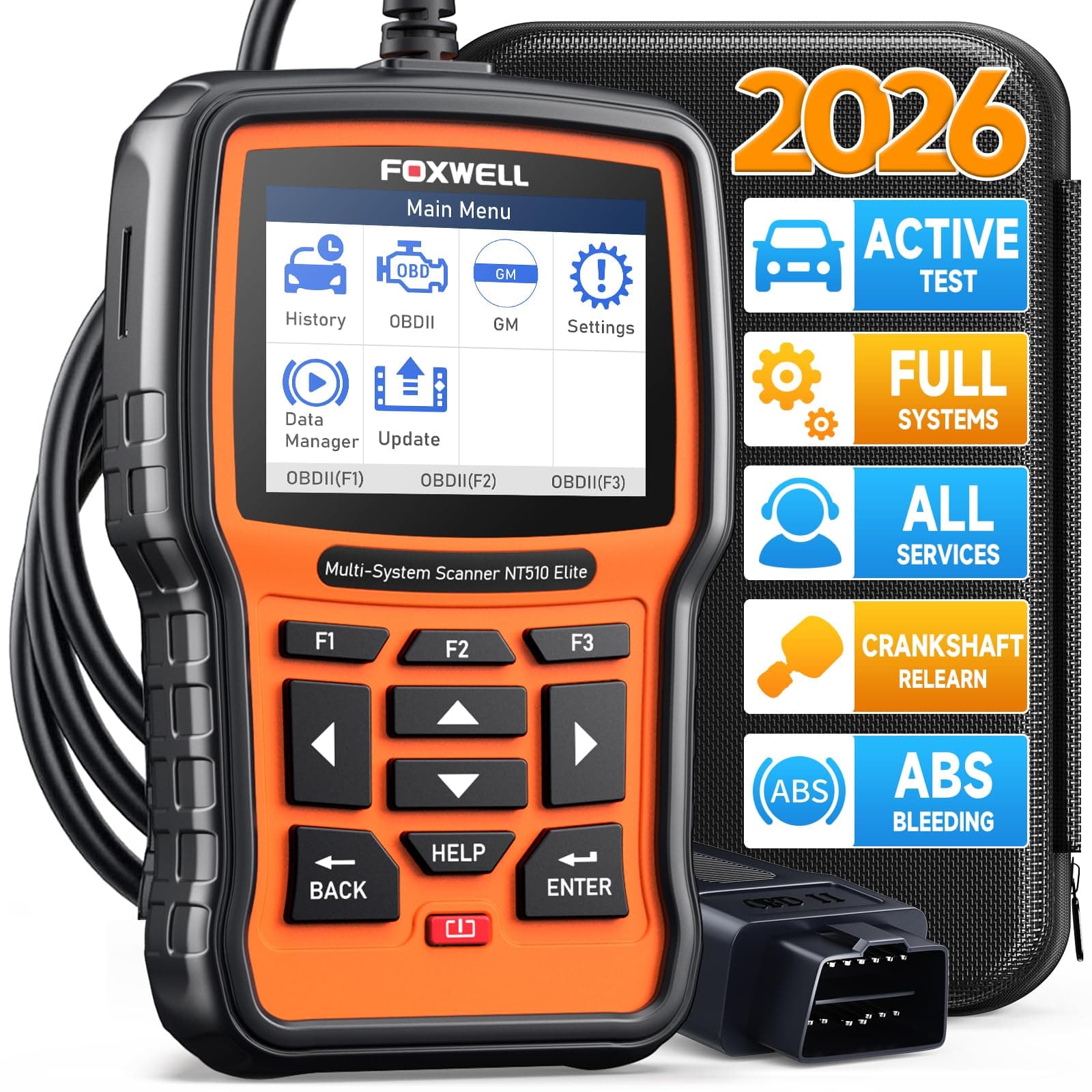 NT510 Elite fit for GM OBD2 Diagnostic Scanner All System Code Reader Scan Tool with Bi-Directional Active Test All Service Reset Oil EPB TPMS SAS TPS Battery Registration Crankshaft Relearn