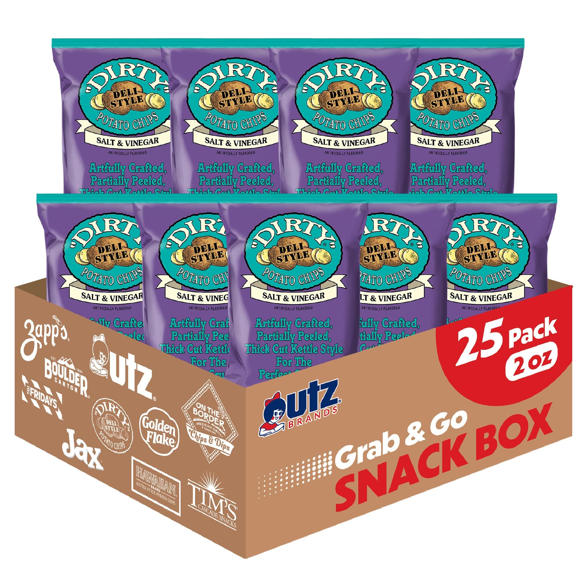 Dirty Chips Salt and Vinegar 25 2 Ounce Bags