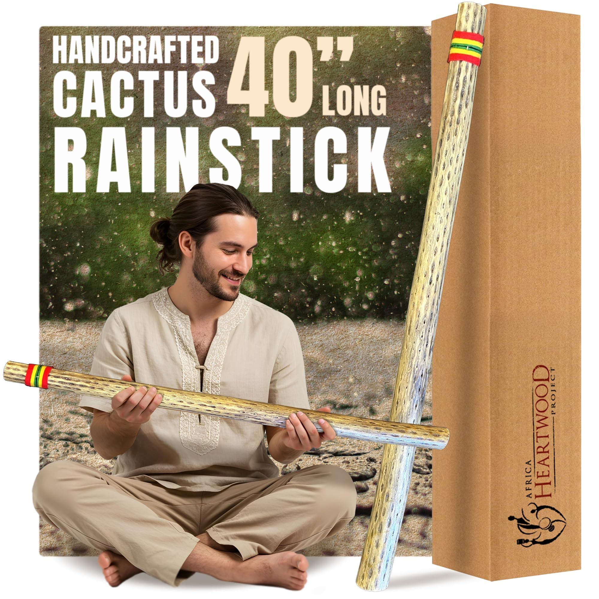 40" Cactus Rainstick from Chile