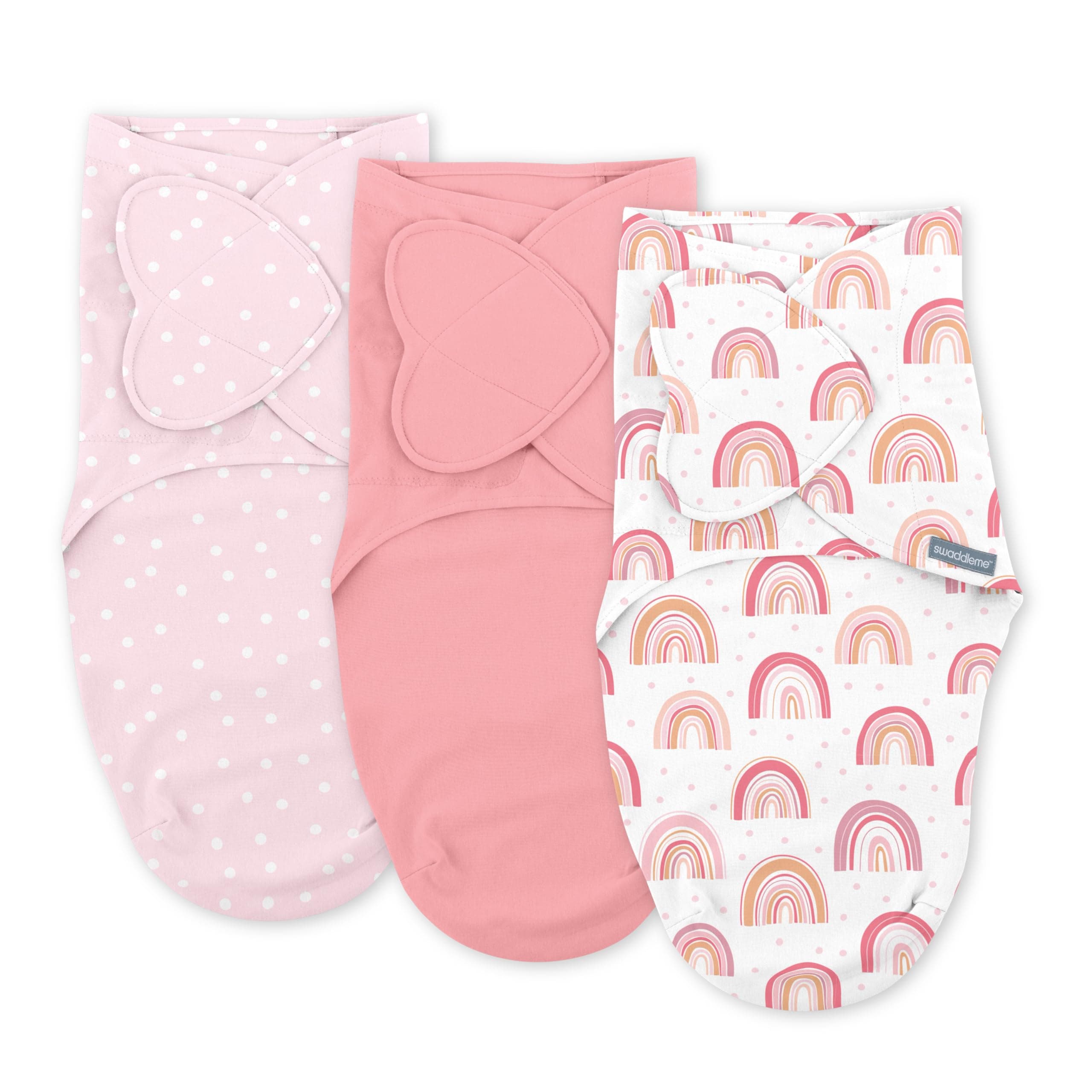 Ingenuity Monogram Collection 3-Pack, for Ages 0-3 Months - Rainbow