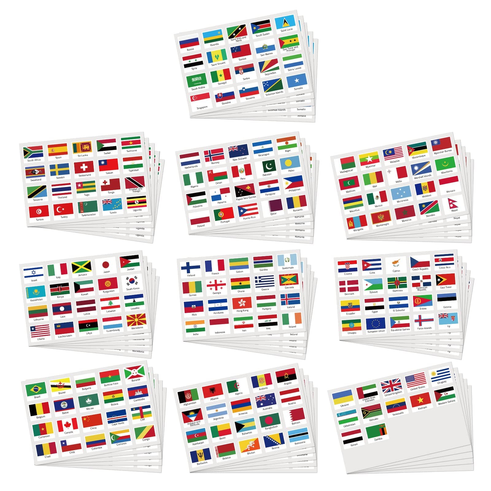 Hooqict 960 Pieces World Flag Stickers Country Flags Of The National 192 Small Passport For School Travel Journal Scrapbook Planner